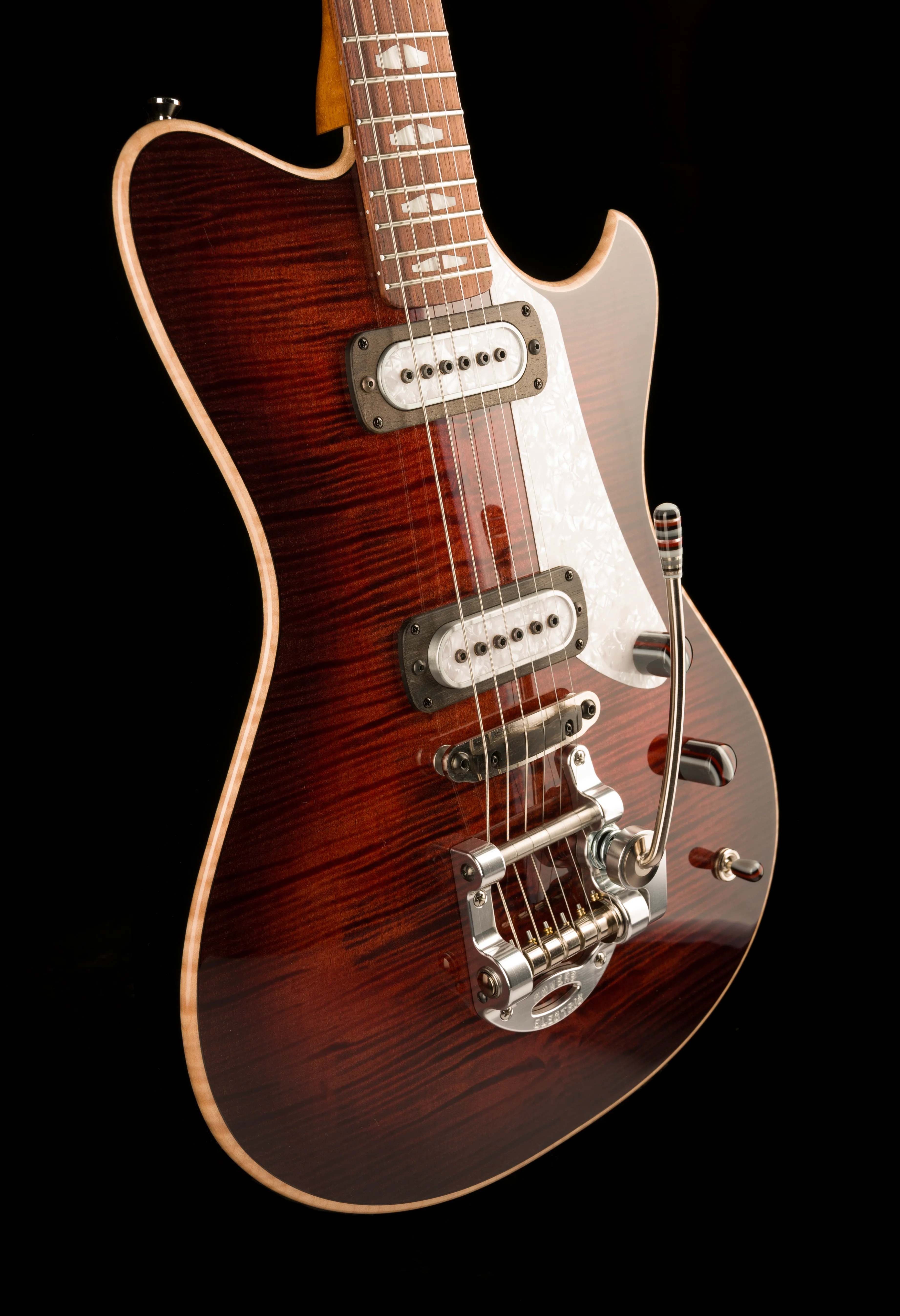 Powers Electric A-Type Select  Cabernet Red PF42 Pickups With Softshell Case - Image 10