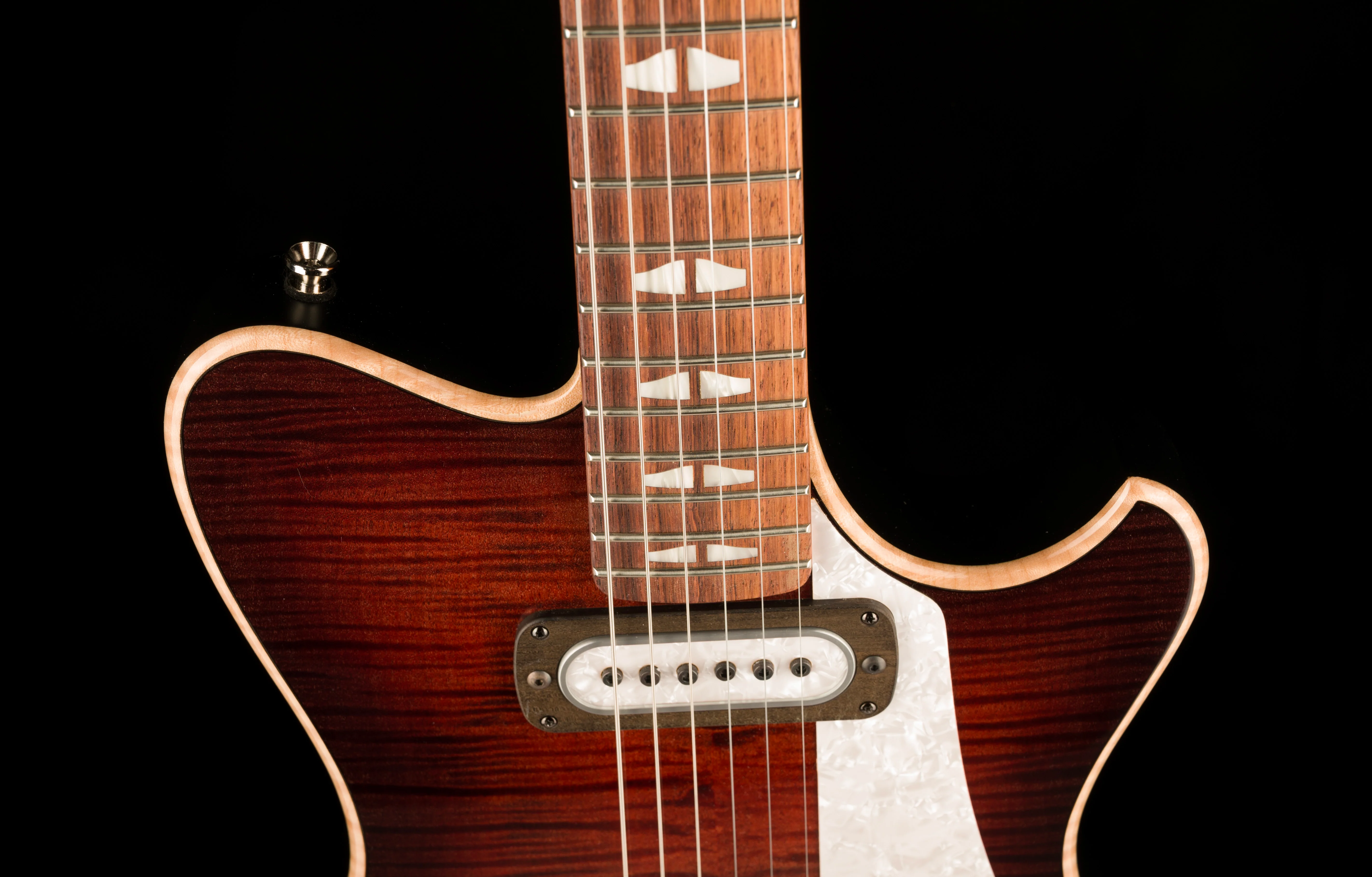 Powers Electric A-Type Select  Cabernet Red PF42 Pickups With Softshell Case - Image 3