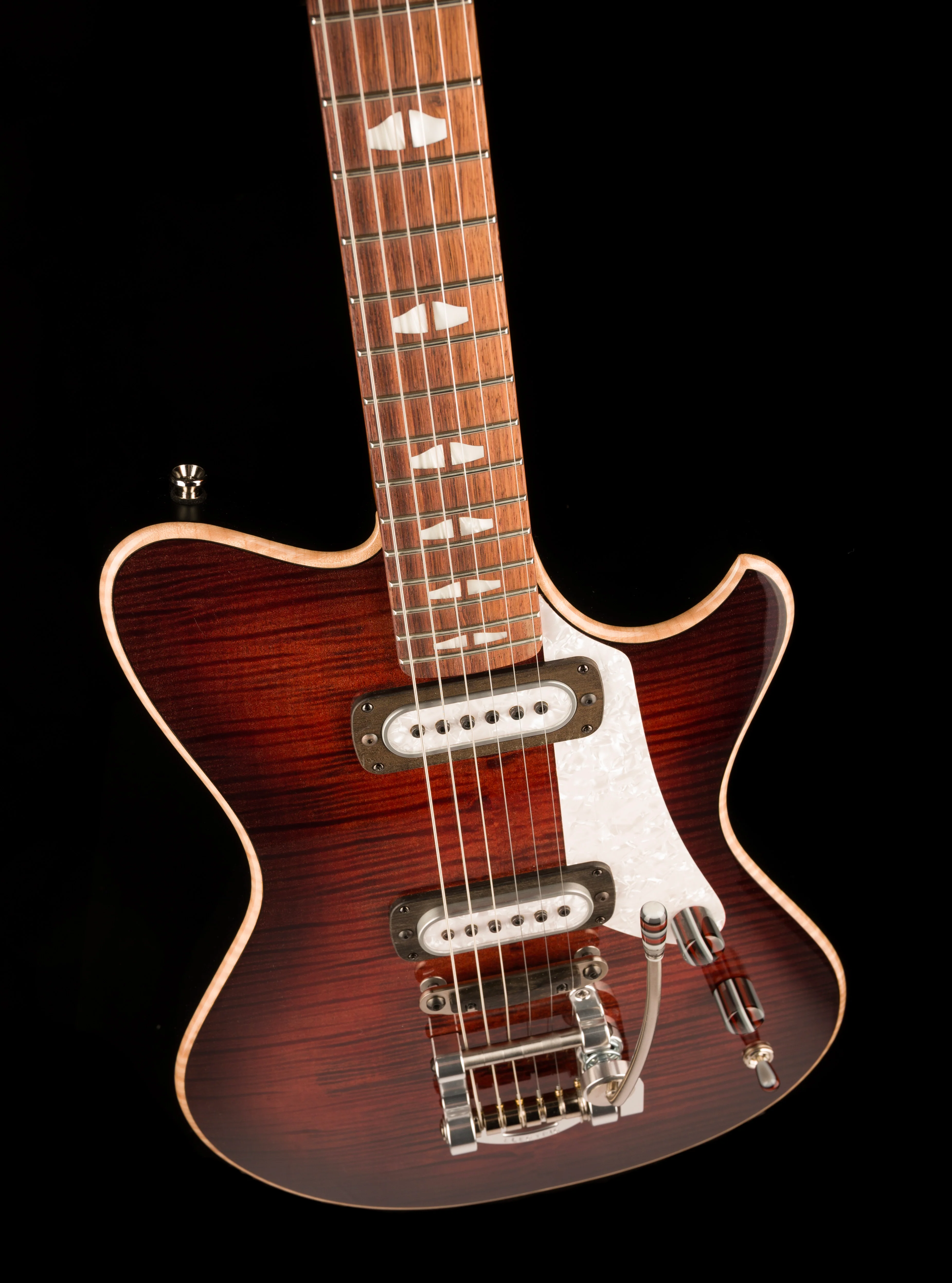 Powers Electric A-Type Select  Cabernet Red PF42 Pickups With Softshell Case - Image 4