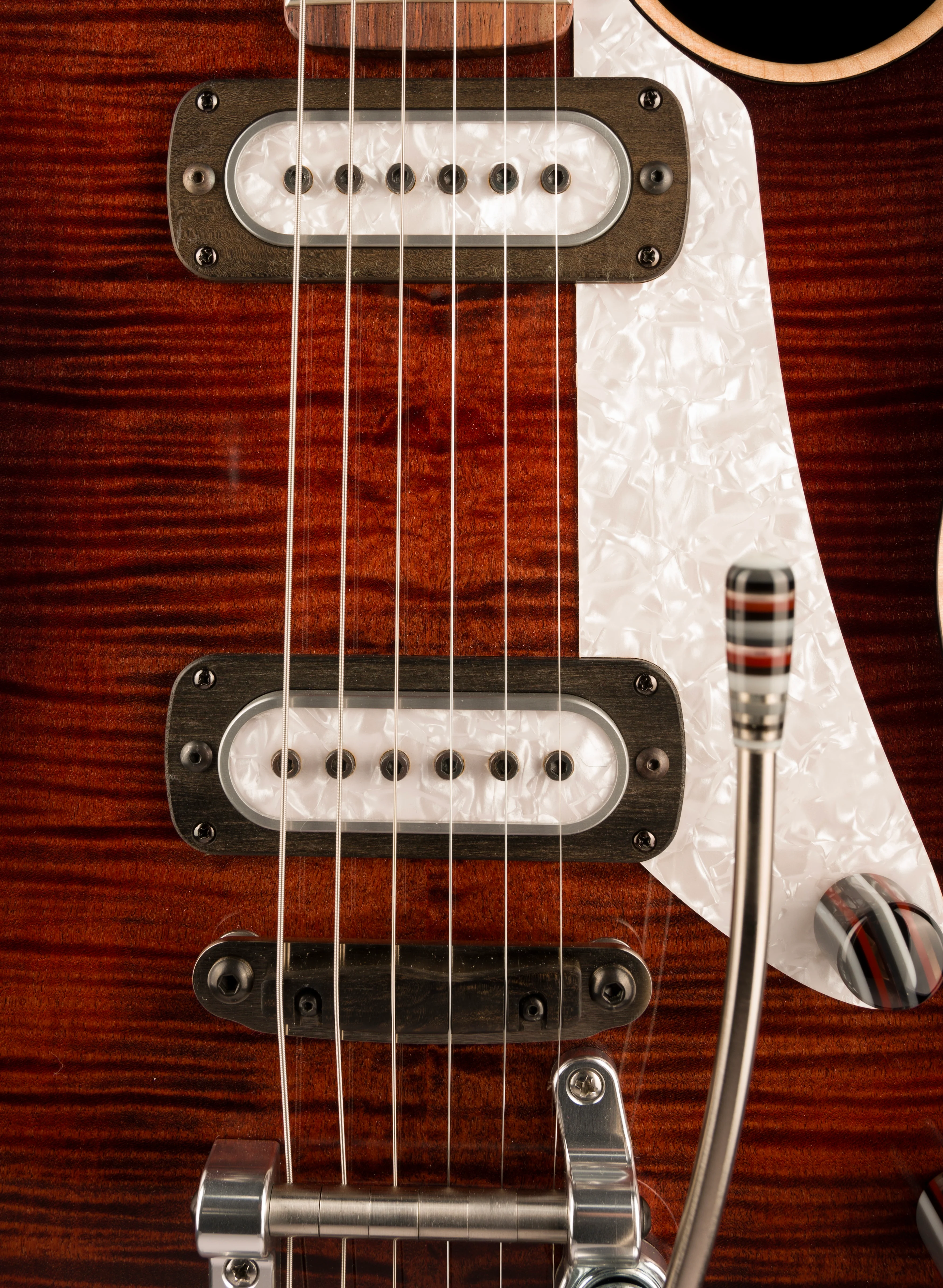 Powers Electric A-Type Select  Cabernet Red PF42 Pickups With Softshell Case - Image 7