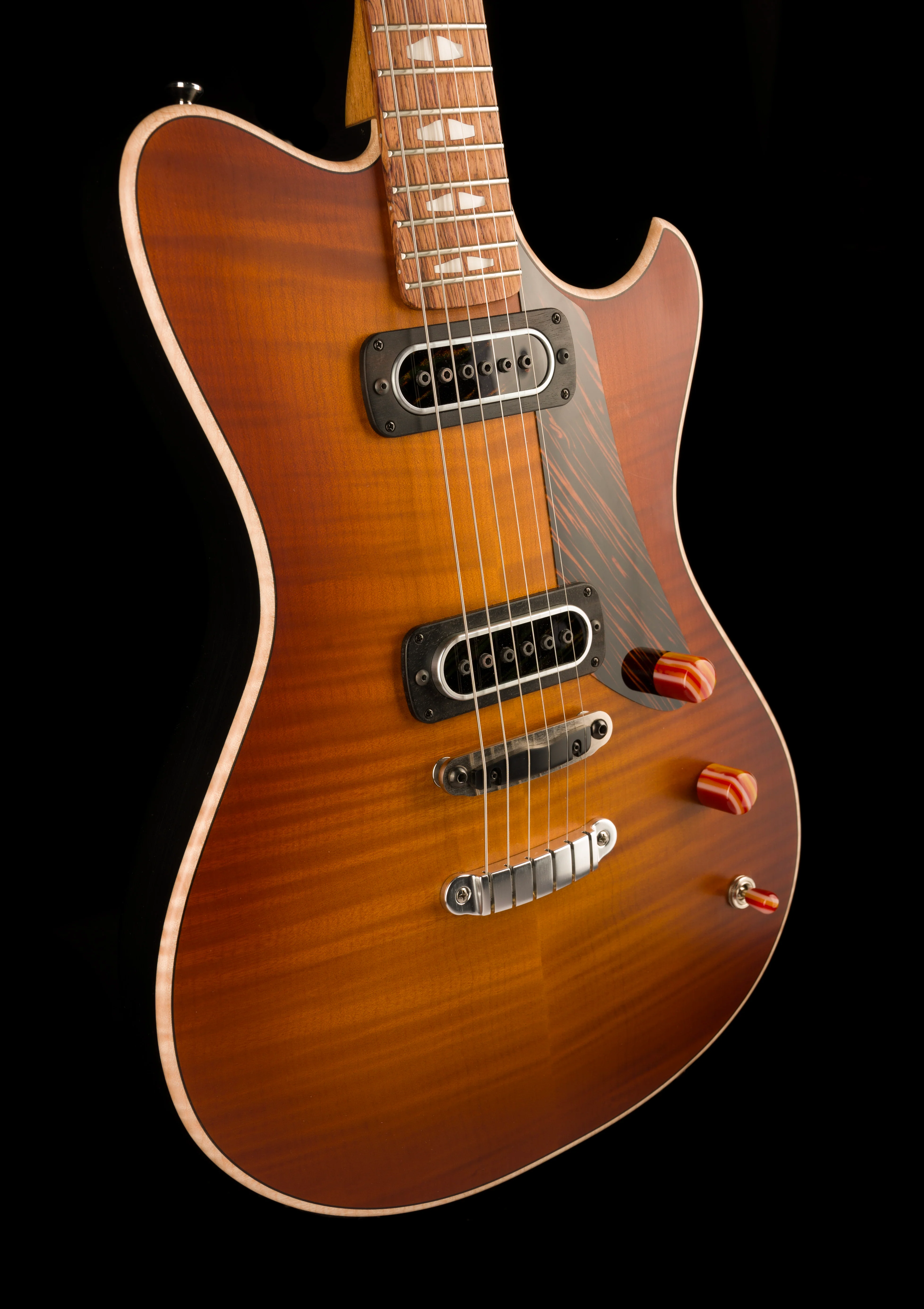 Powers Electric A-Type Select Hardtail Sweet Tea Orange Hand-Rubbed with Softshell Case - Image 10