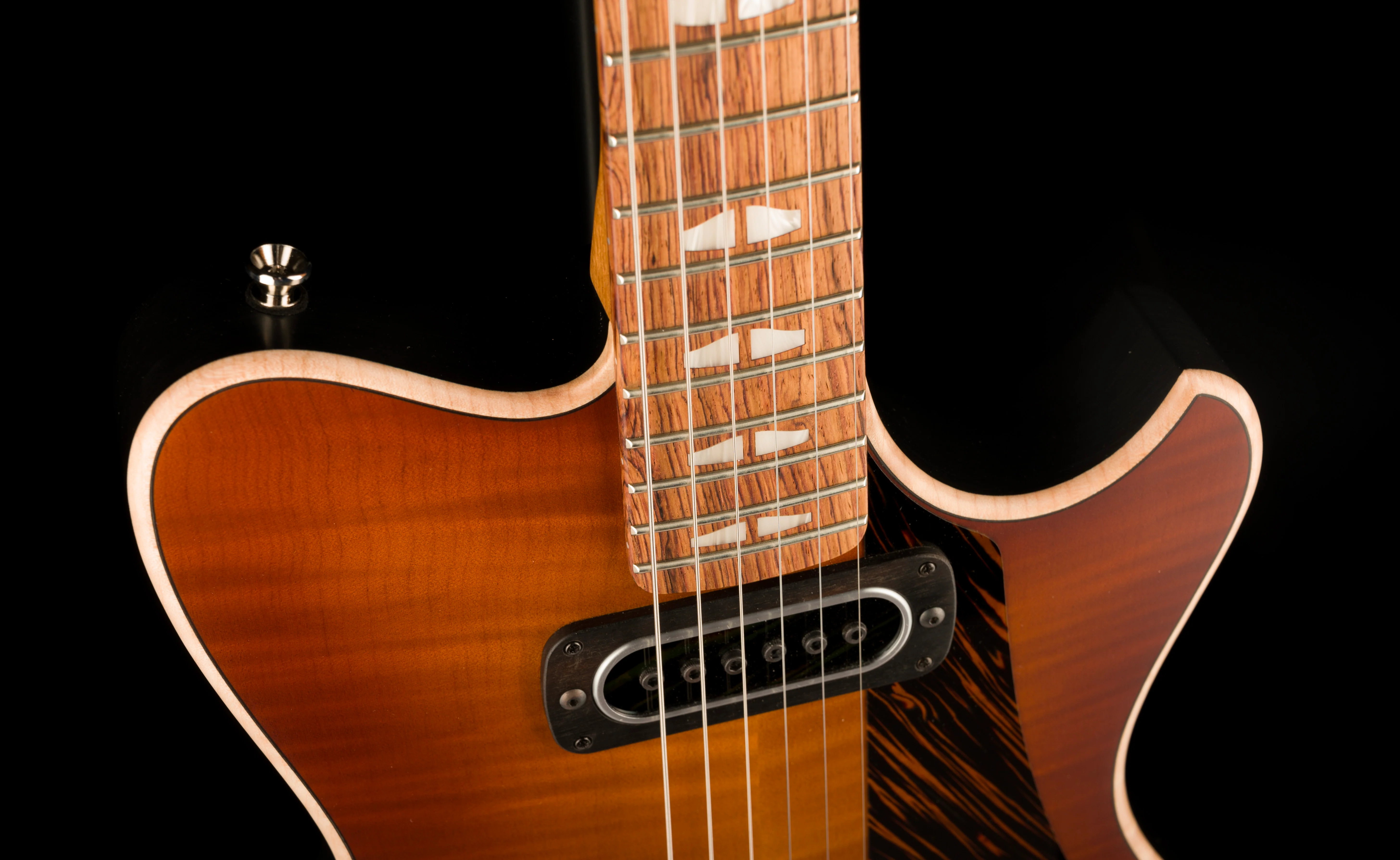 Powers Electric A-Type Select Hardtail Sweet Tea Orange Hand-Rubbed with Softshell Case - Image 3