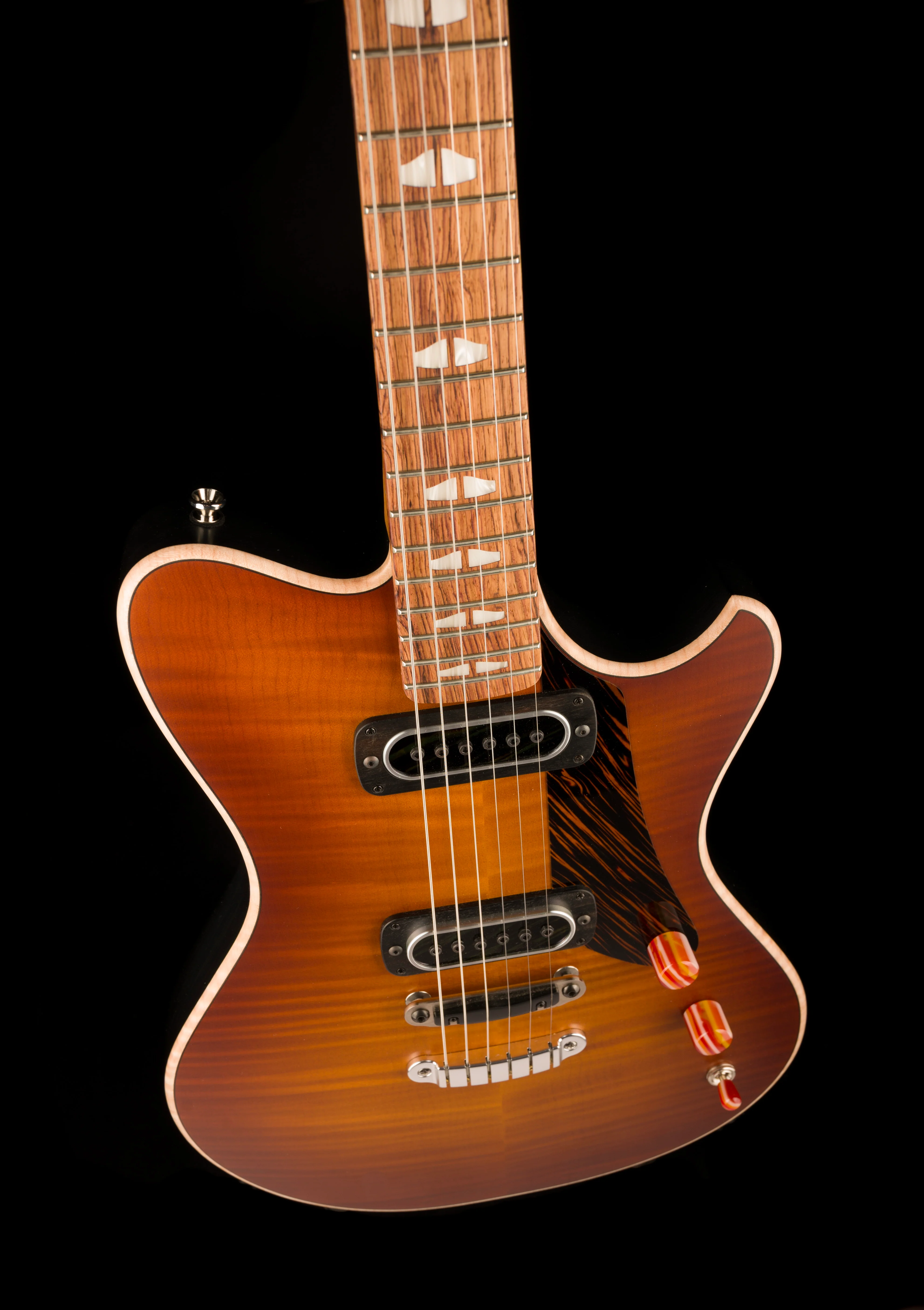 Powers Electric A-Type Select Hardtail Sweet Tea Orange Hand-Rubbed with Softshell Case - Image 4