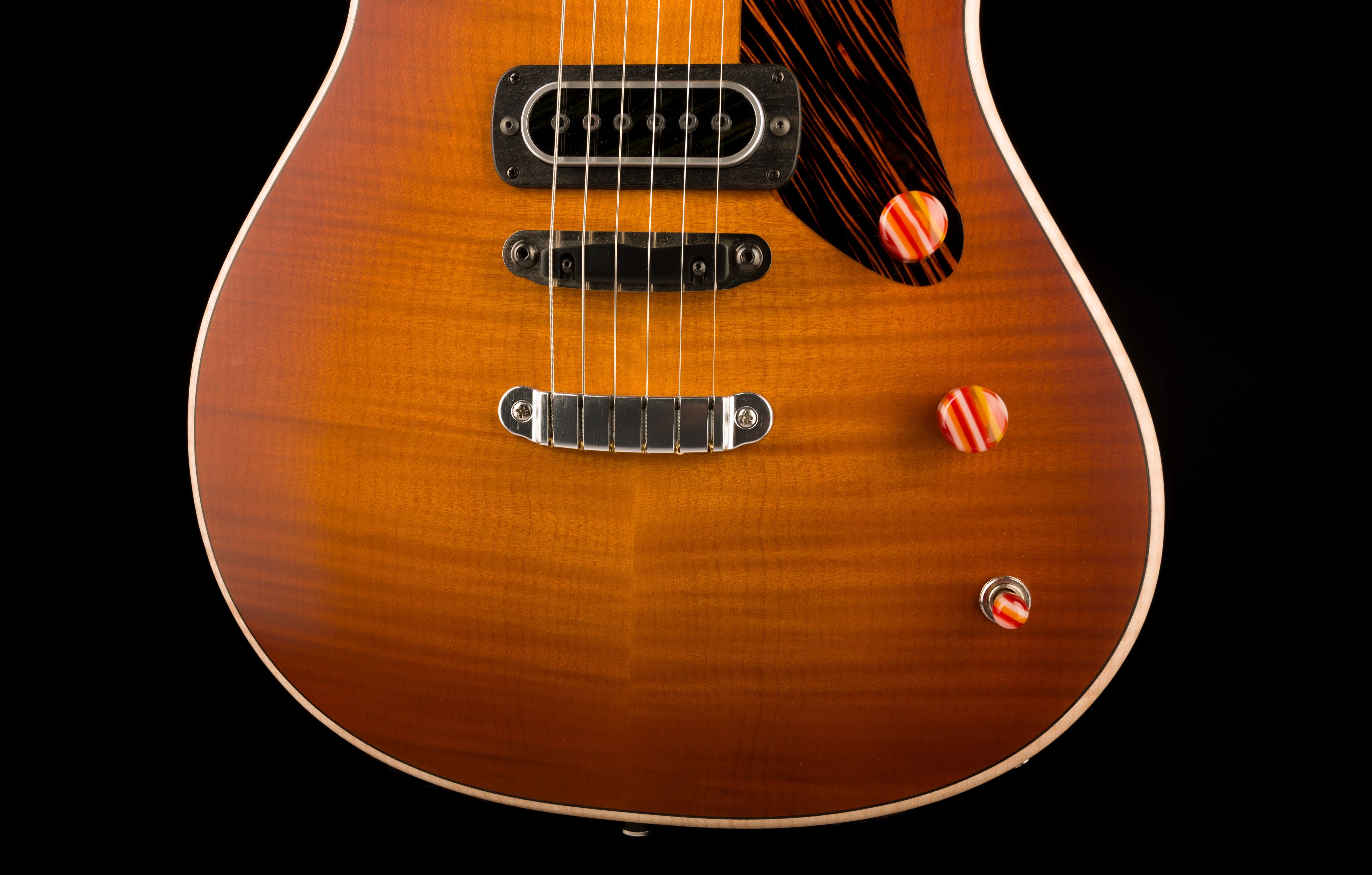 Powers Electric A-Type Select Hardtail Sweet Tea Orange Hand-Rubbed with Softshell Case - Image 5