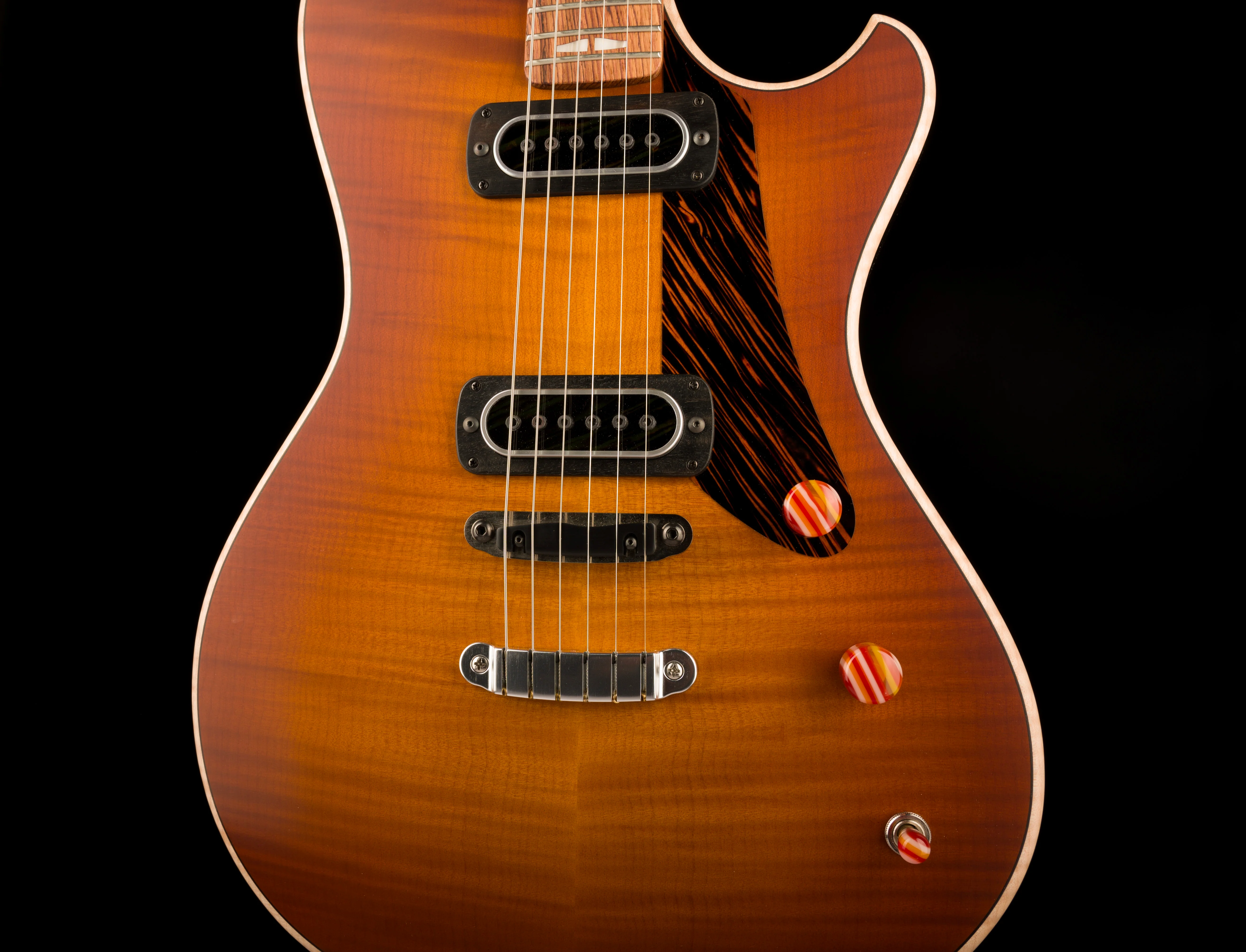 Powers Electric A-Type Select Hardtail Sweet Tea Orange Hand-Rubbed with Softshell Case - Image 6