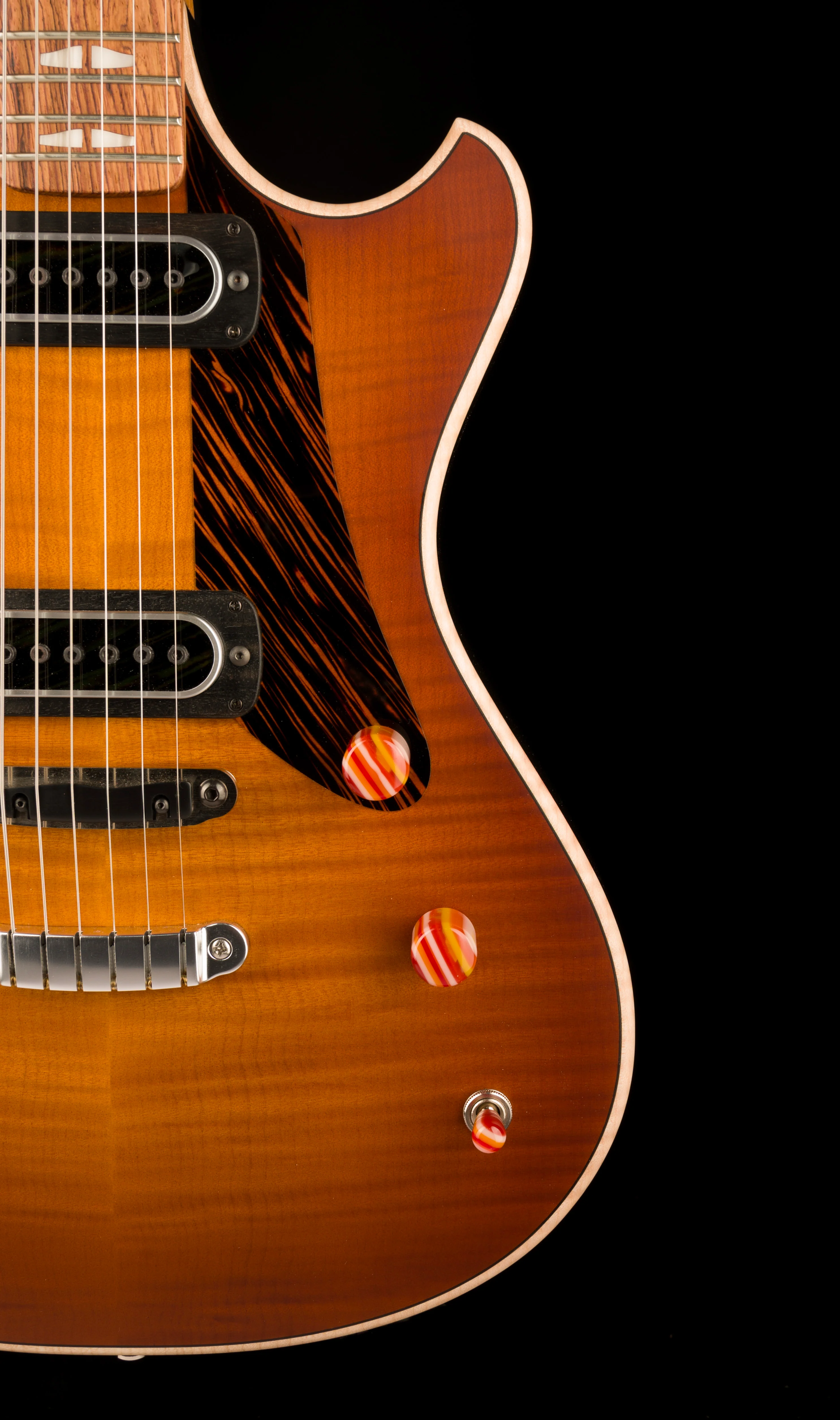 Powers Electric A-Type Select Hardtail Sweet Tea Orange Hand-Rubbed with Softshell Case - Image 9