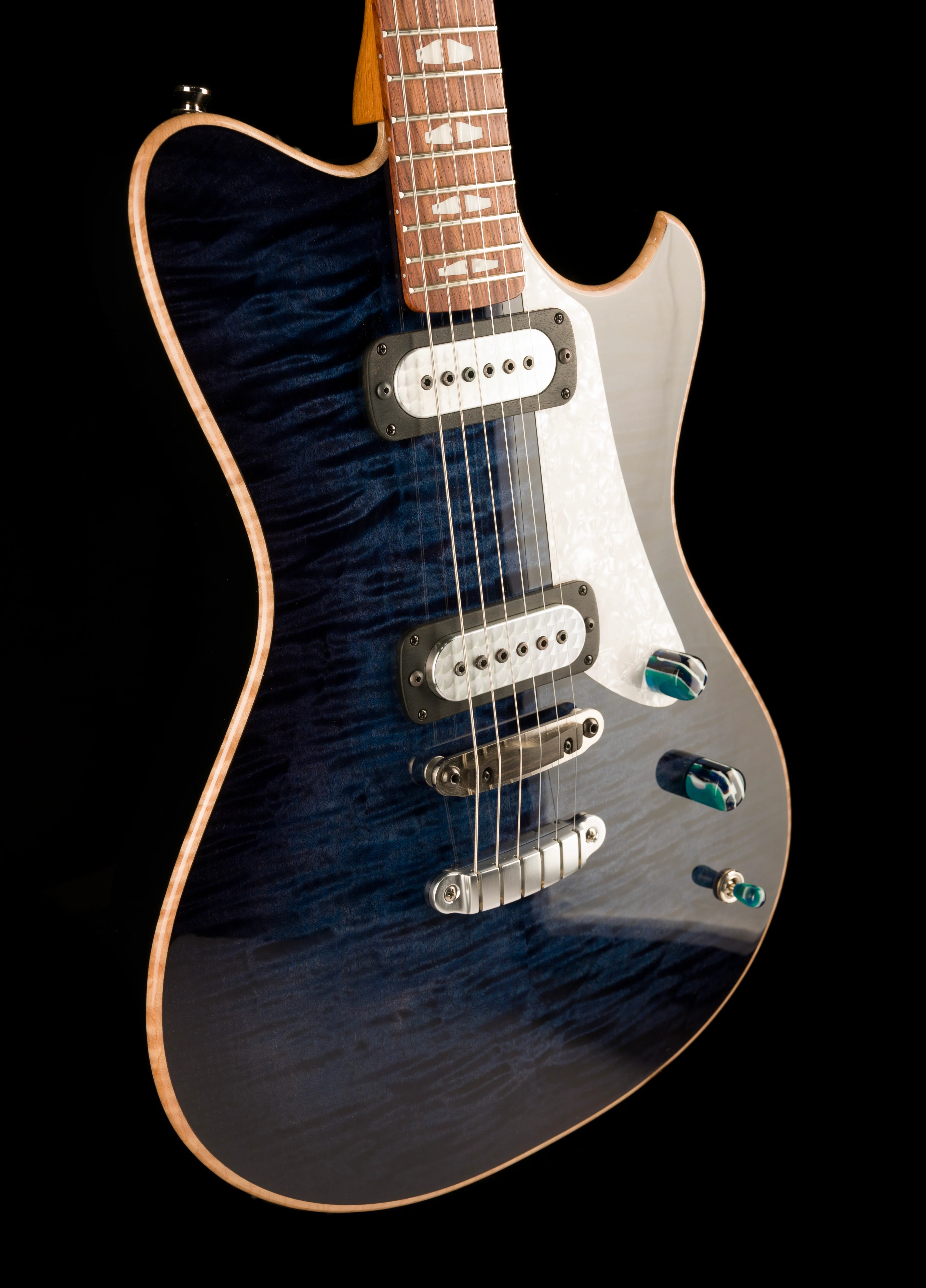 Powers Electric A-Type Select Hardtail Twilight Blue With Softshell Case - Image 10