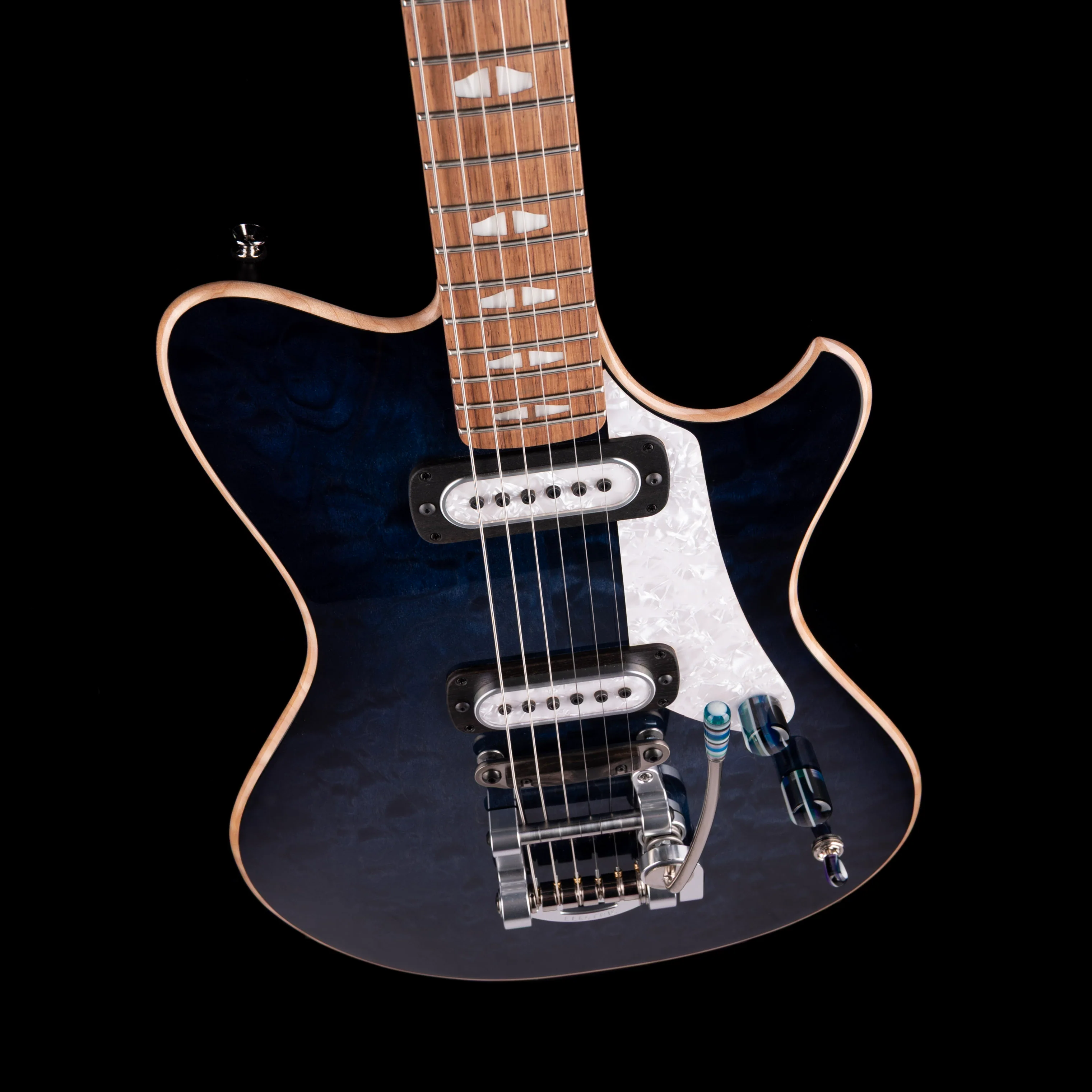 Powers Electric A-Type Select Quilt Maple Twilight Blue With Softshell Case - Image 3