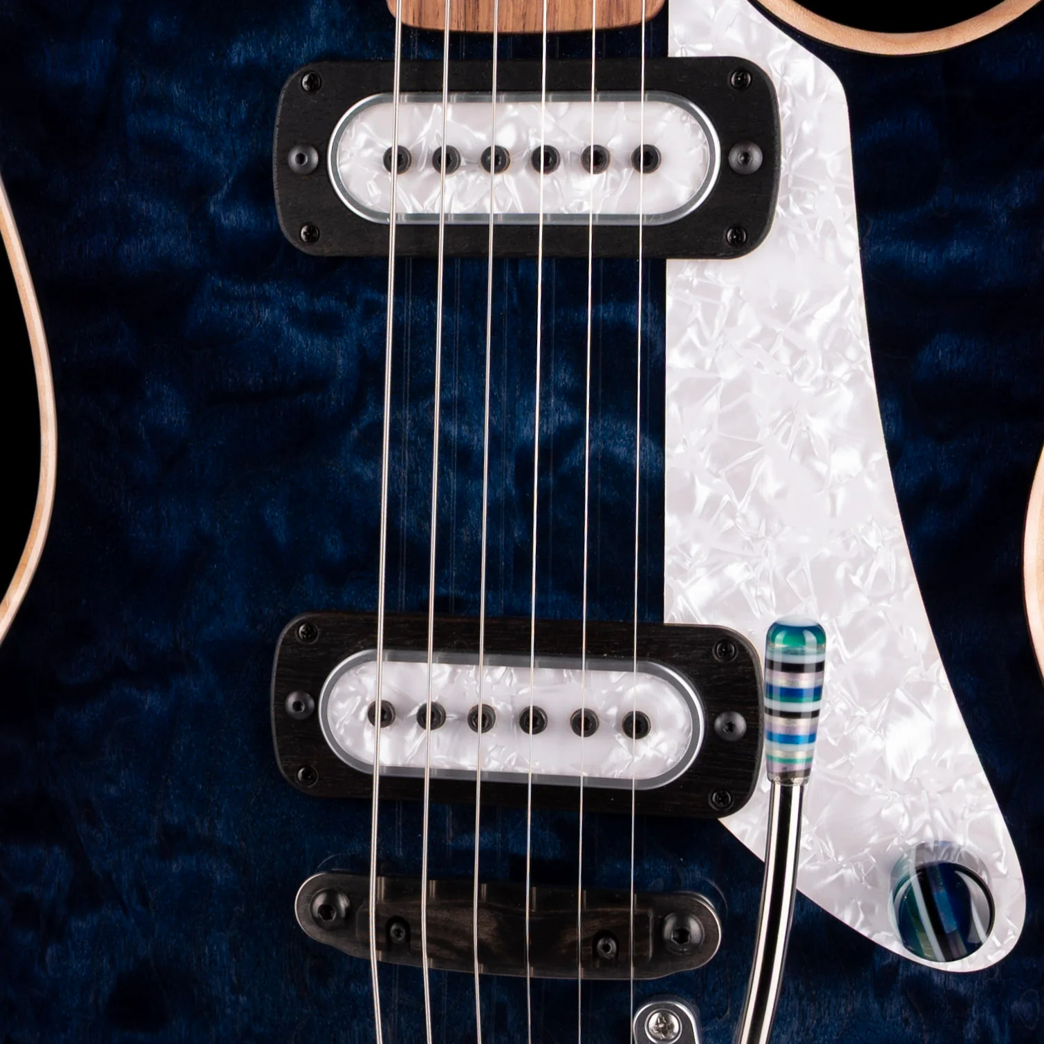 Powers Electric A-Type Select Quilt Maple Twilight Blue With Softshell Case - Image 4