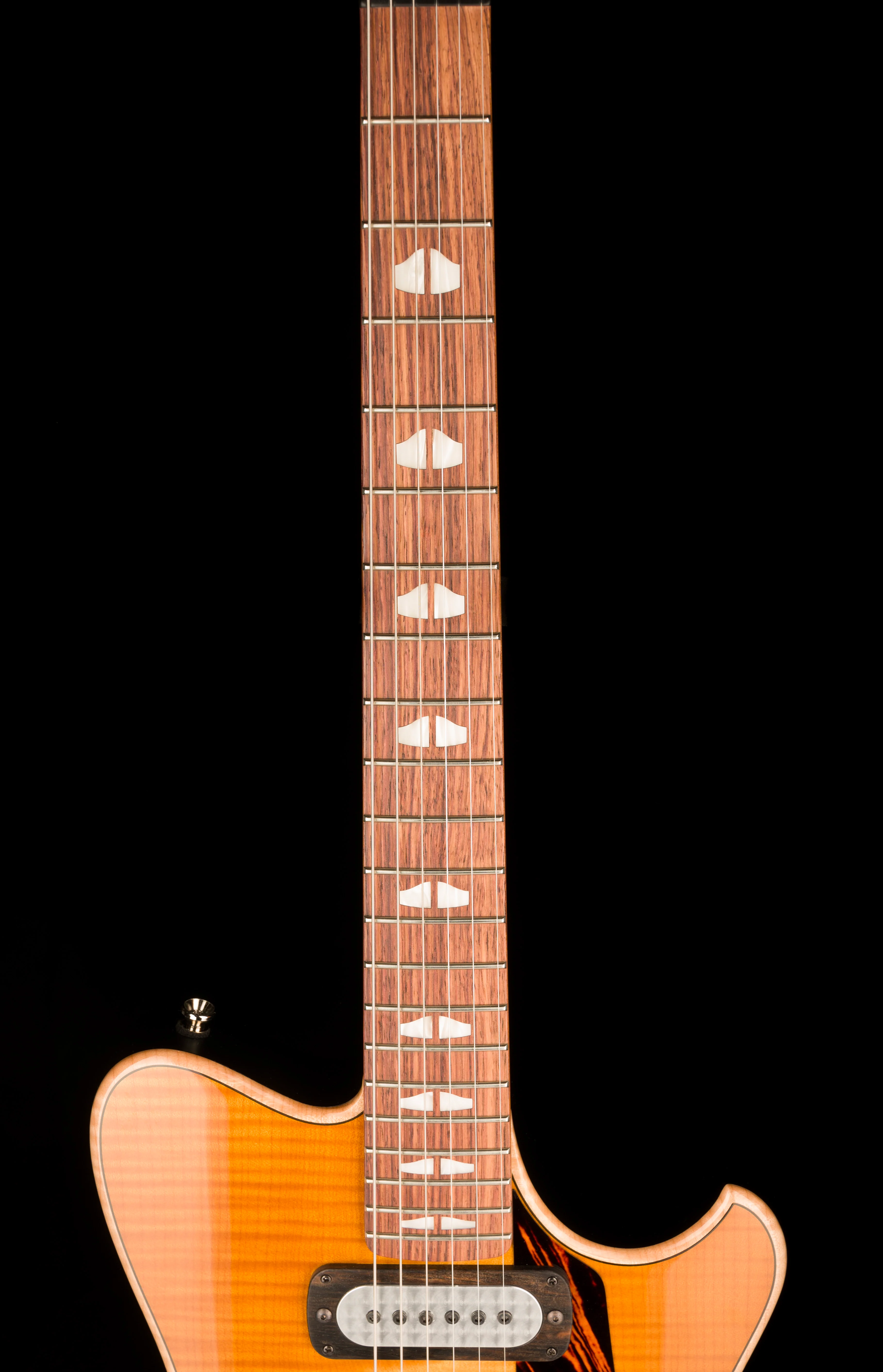 Powers Electric A-Type Select Wild Honey Burst Firestripe Pickguard With Softshell Case - Image 11