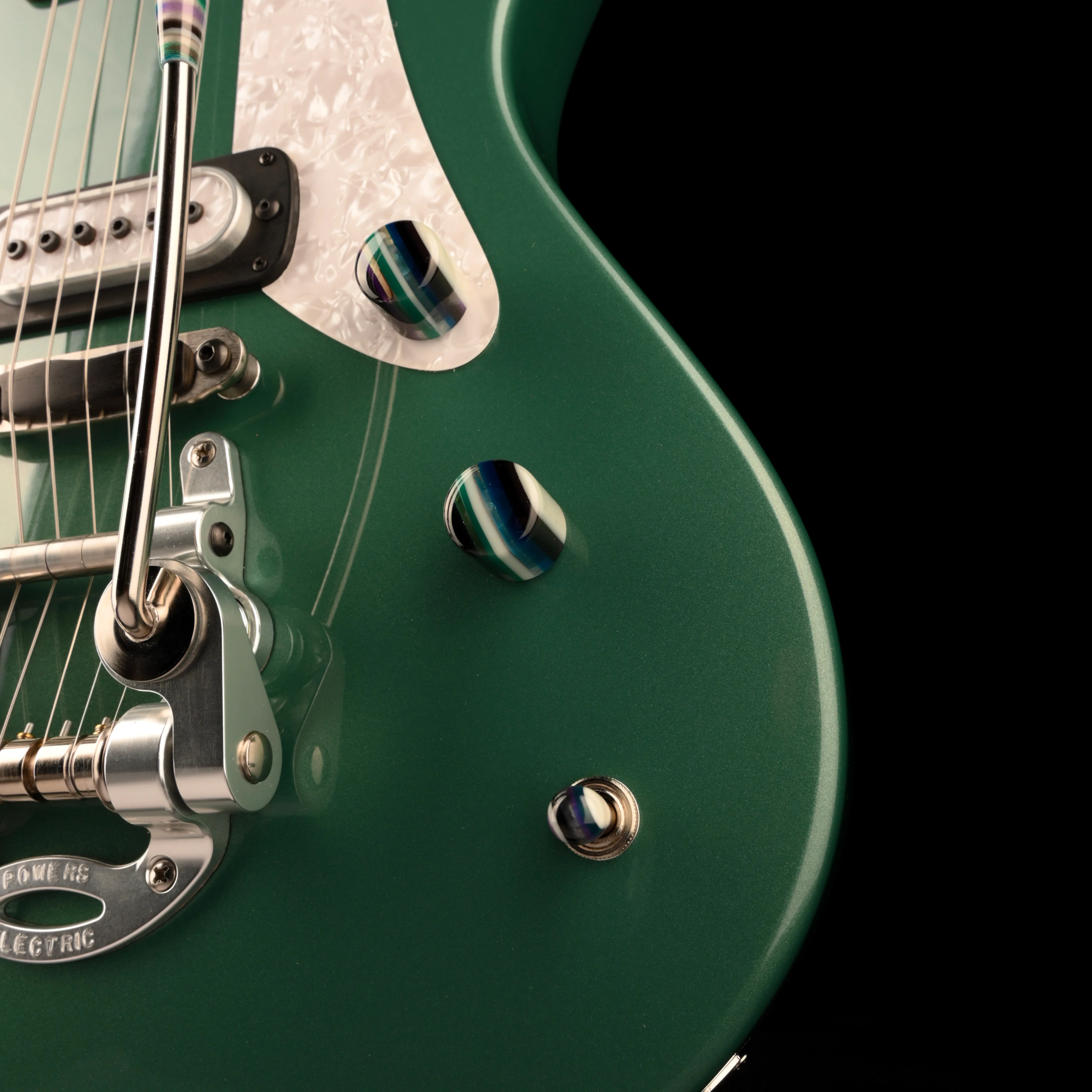 Powers Electric A-Type Silver Jade Mach 1 With Softshell Case - Image 6