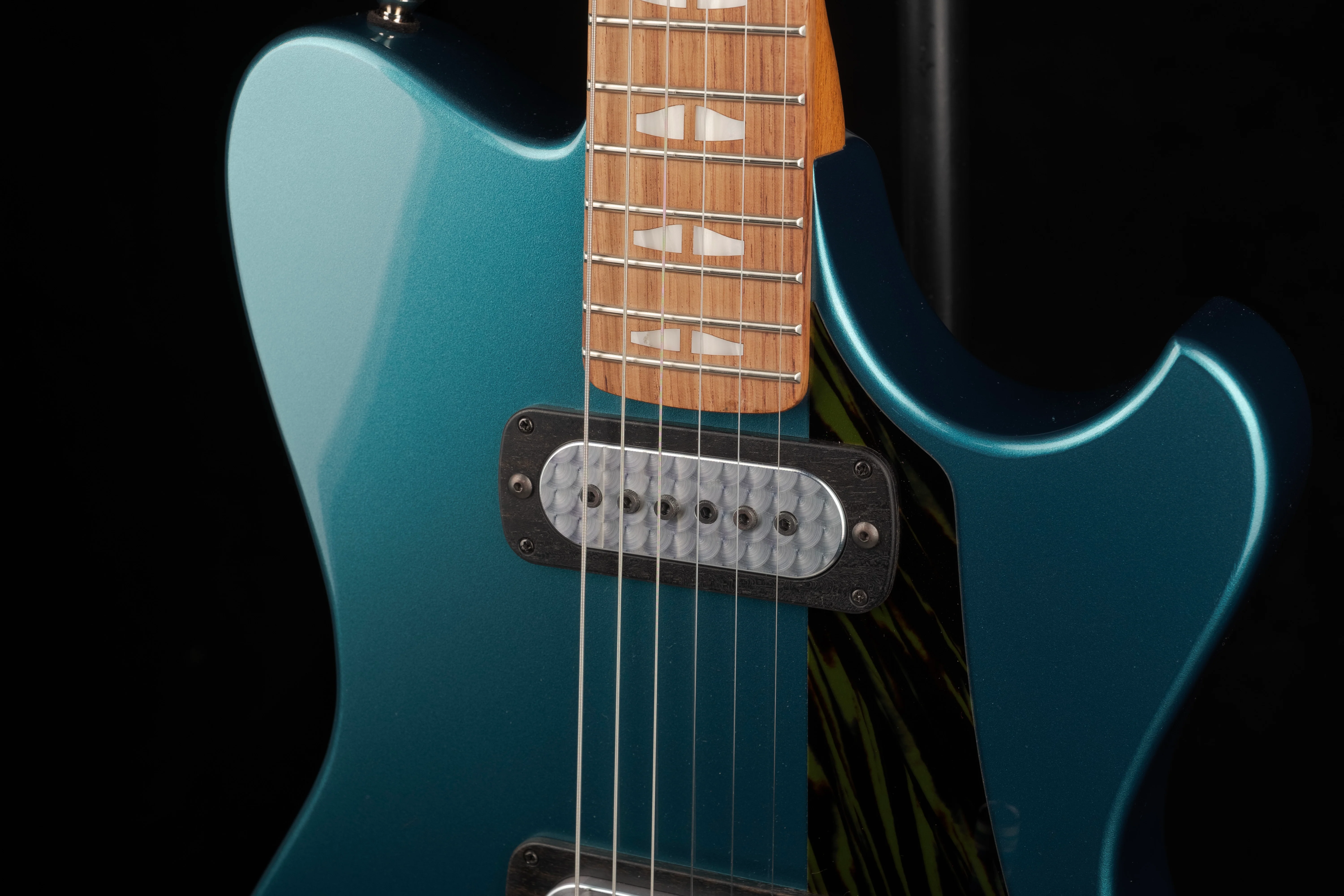 Powers Electric A-Type Turquoise Metallic With Softshell Case - Image 6