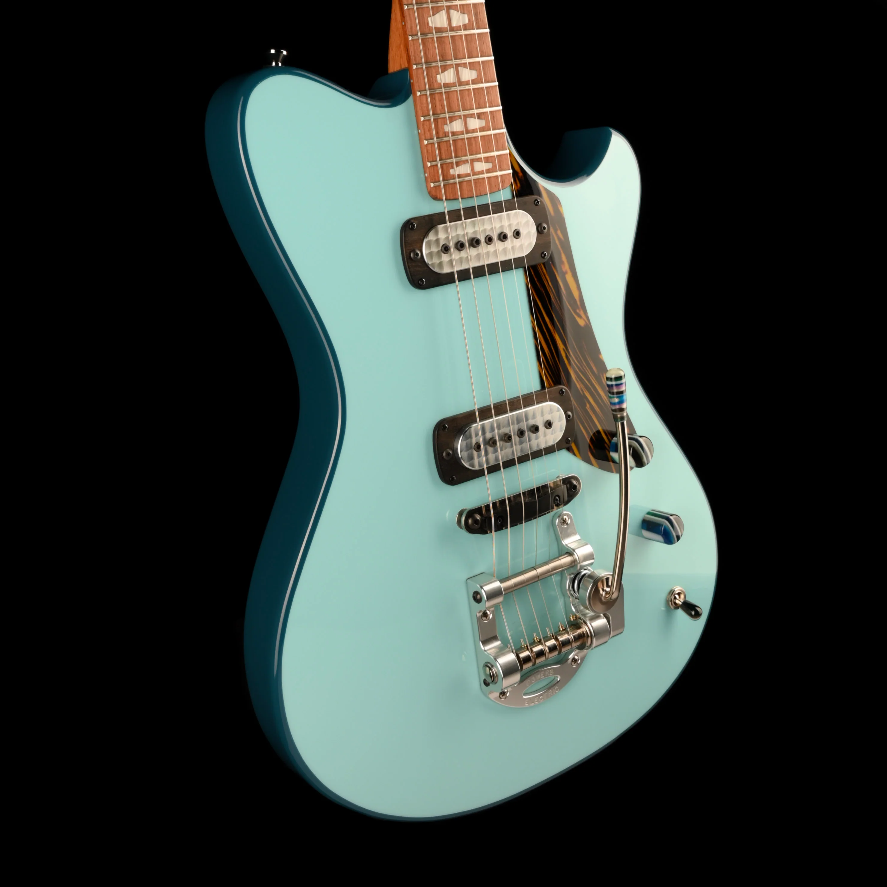 Powers Electric Limited Edition A-Type Two-Tone Larkspur/Oslo with Soft Case - Image 6