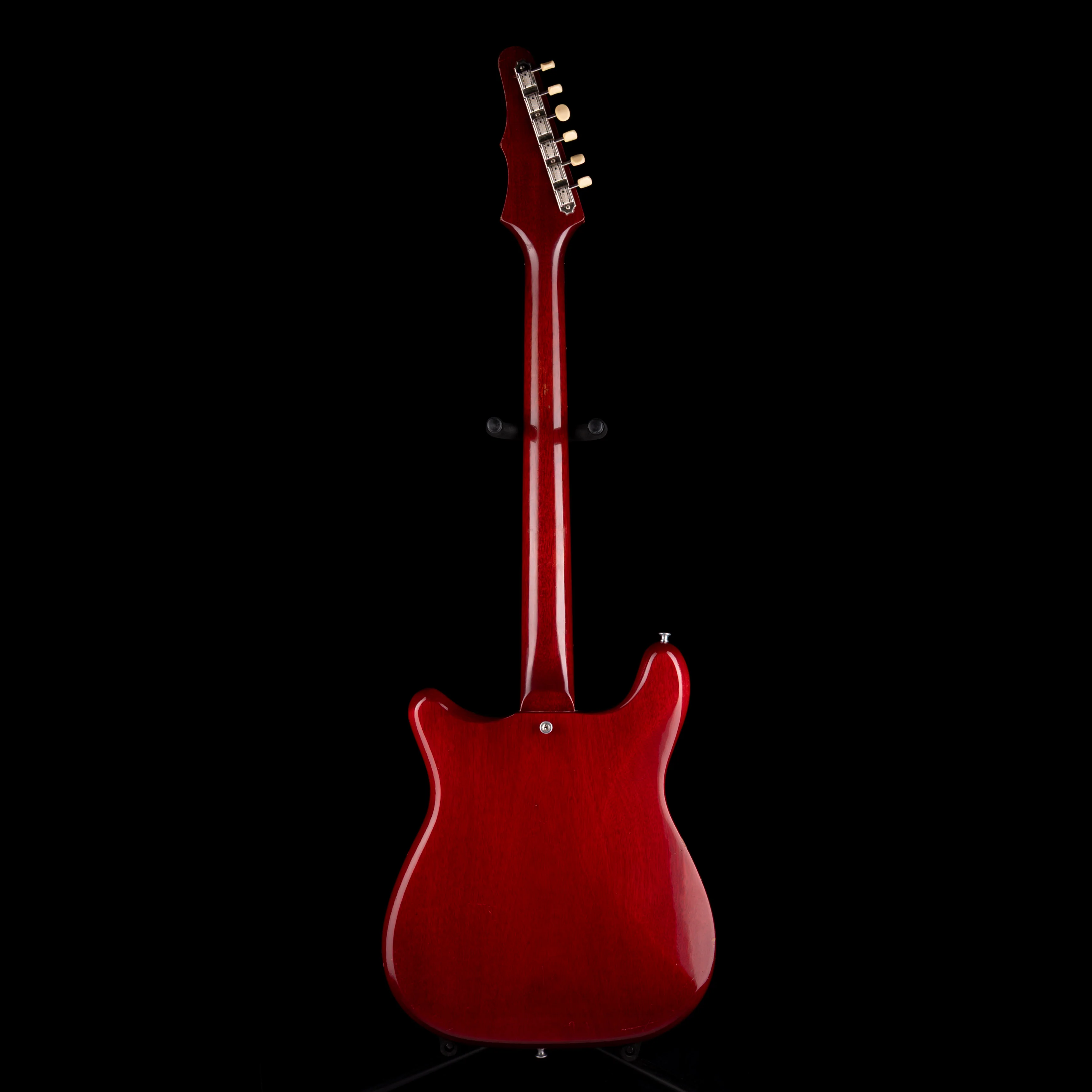 Vintage 1965 Epiphone Olympic Cherry Single Pickup Electric Guitar With Original Case - Image 10
