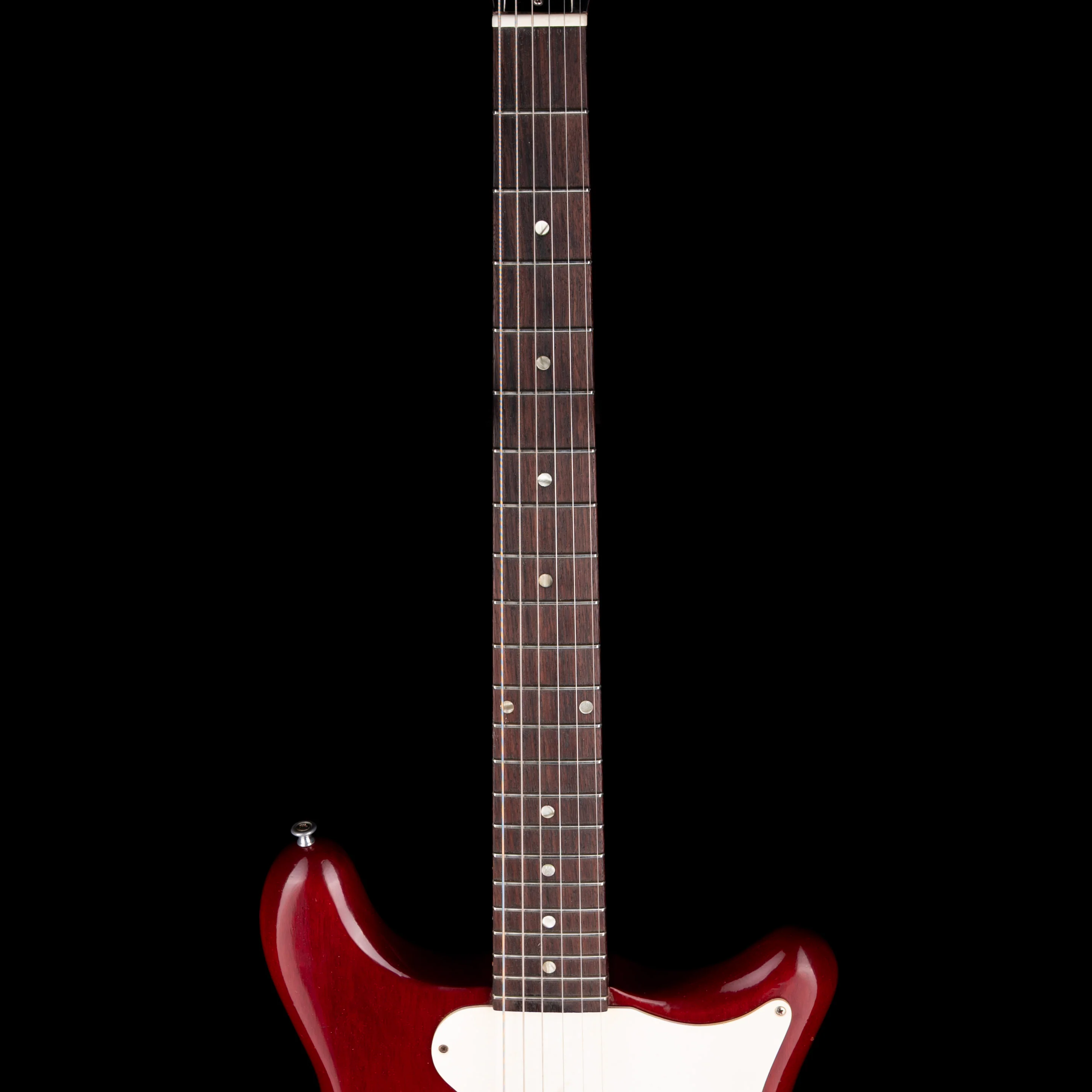 Vintage 1965 Epiphone Olympic Cherry Single Pickup Electric Guitar With Original Case - Image 7