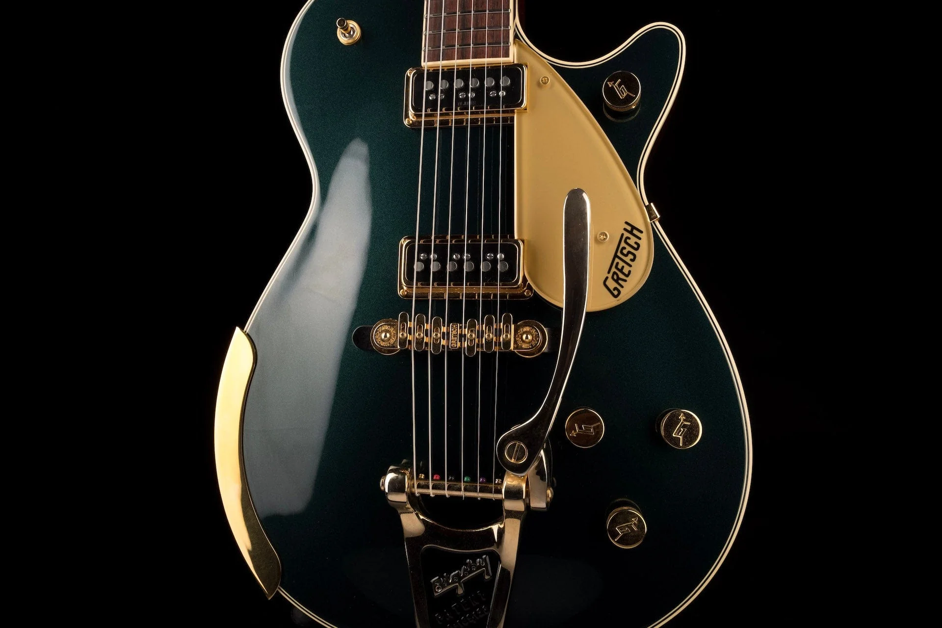 Pre Owned 2019 Gretsch G6128T-57 Vintage Select '57 Duo Cadillac Green With OHSC - Image 6