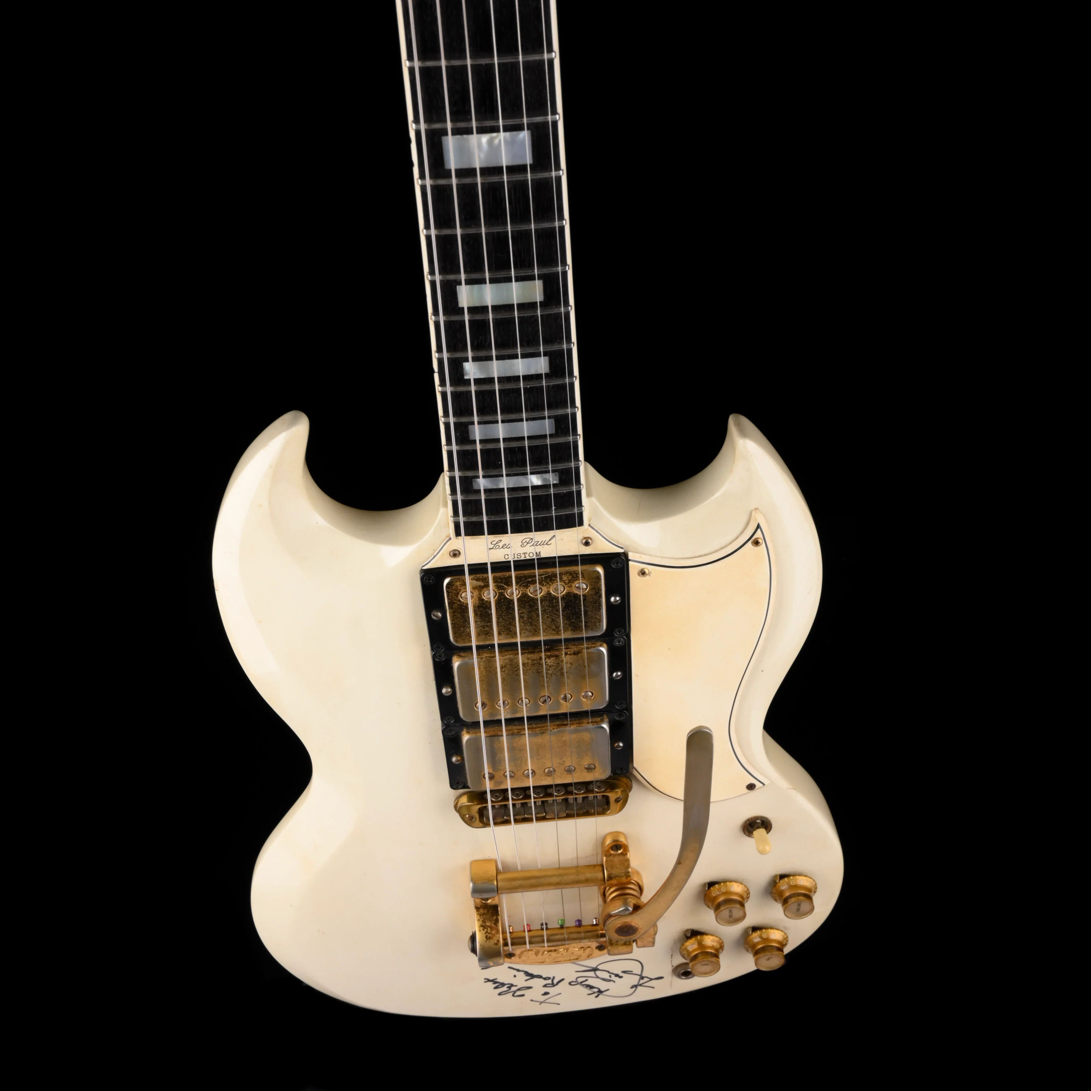 Vintage 1963 Gibson Les Paul Custom SG White with Case - Signed by Les Paul - Image 4