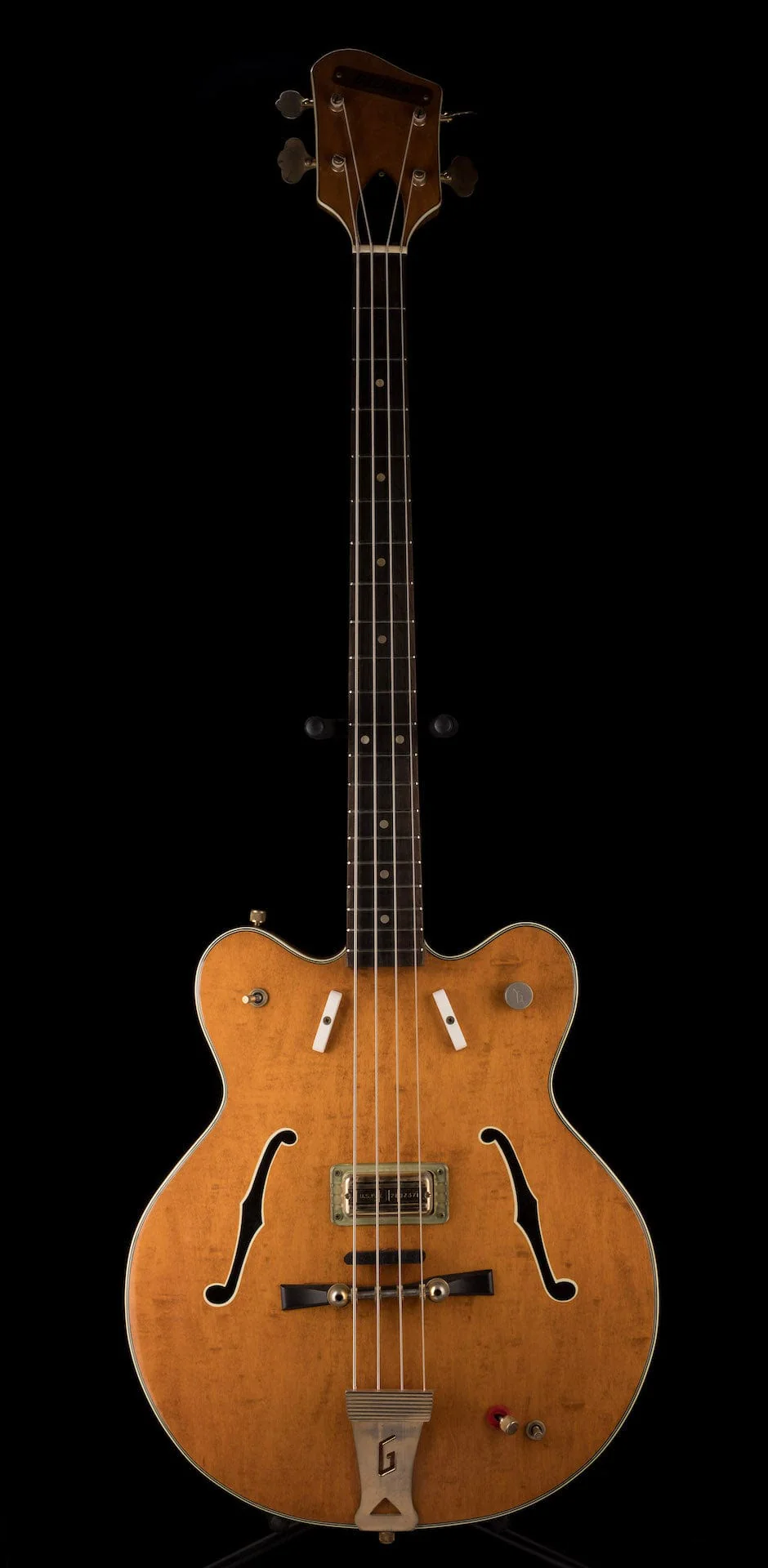 Vintage 1963 Gretsch 6070 Country Gentleman Hollow Body Bass Natural/Walnut - Image 2