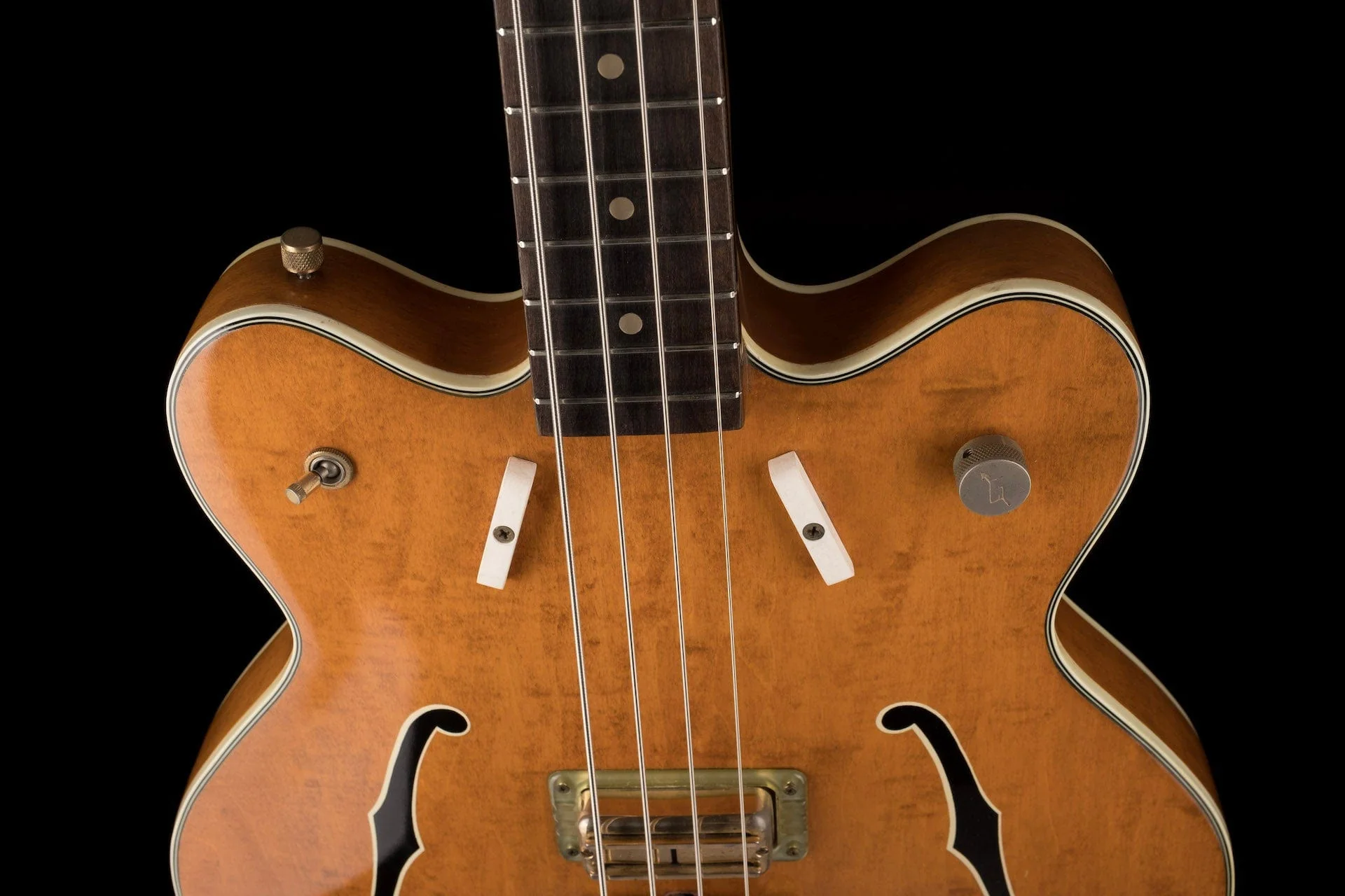 Vintage 1963 Gretsch 6070 Country Gentleman Hollow Body Bass Natural/Walnut - Image 3