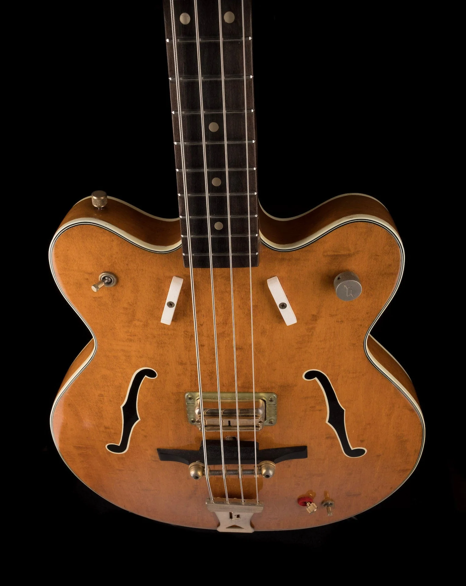 Vintage 1963 Gretsch 6070 Country Gentleman Hollow Body Bass Natural/Walnut - Image 4