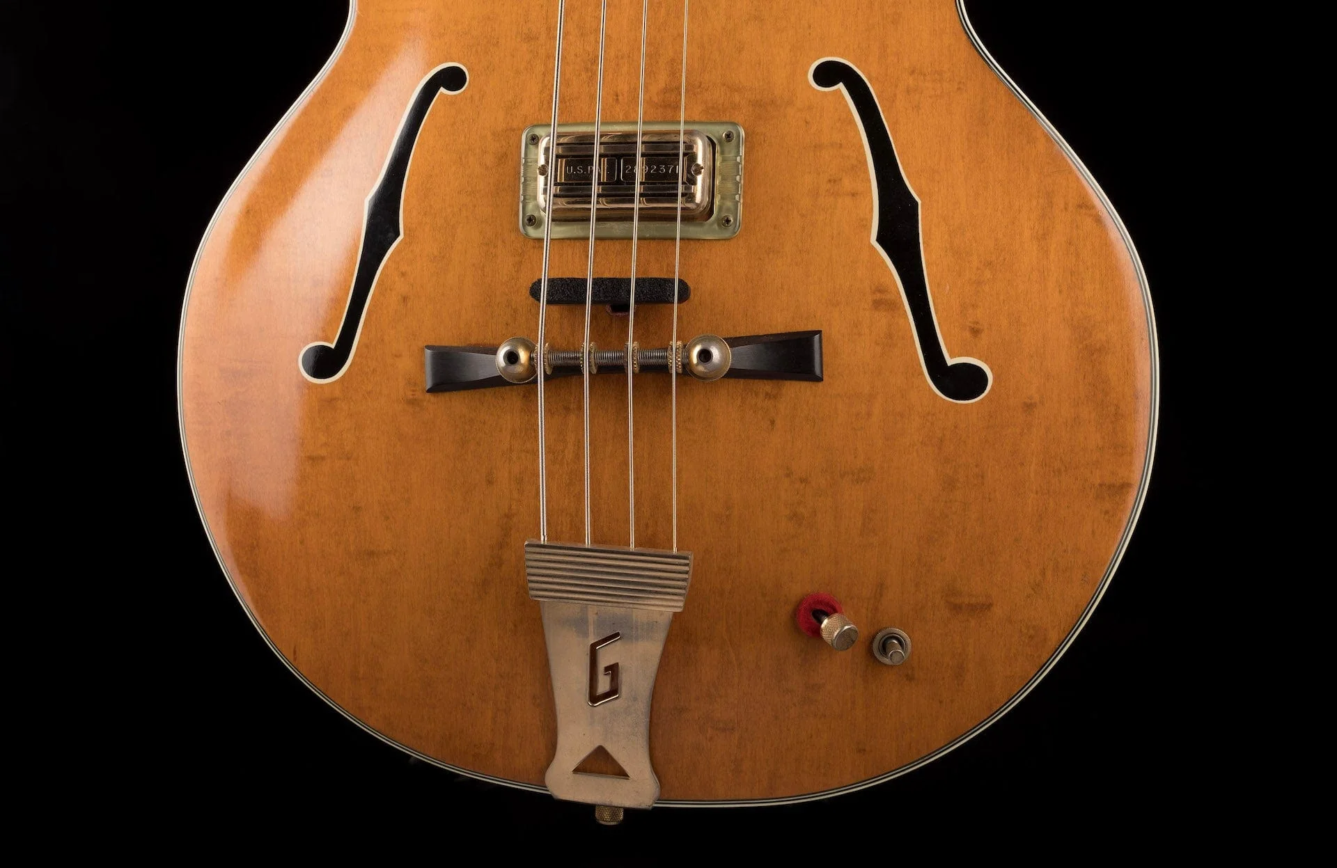 Vintage 1963 Gretsch 6070 Country Gentleman Hollow Body Bass Natural/Walnut - Image 5