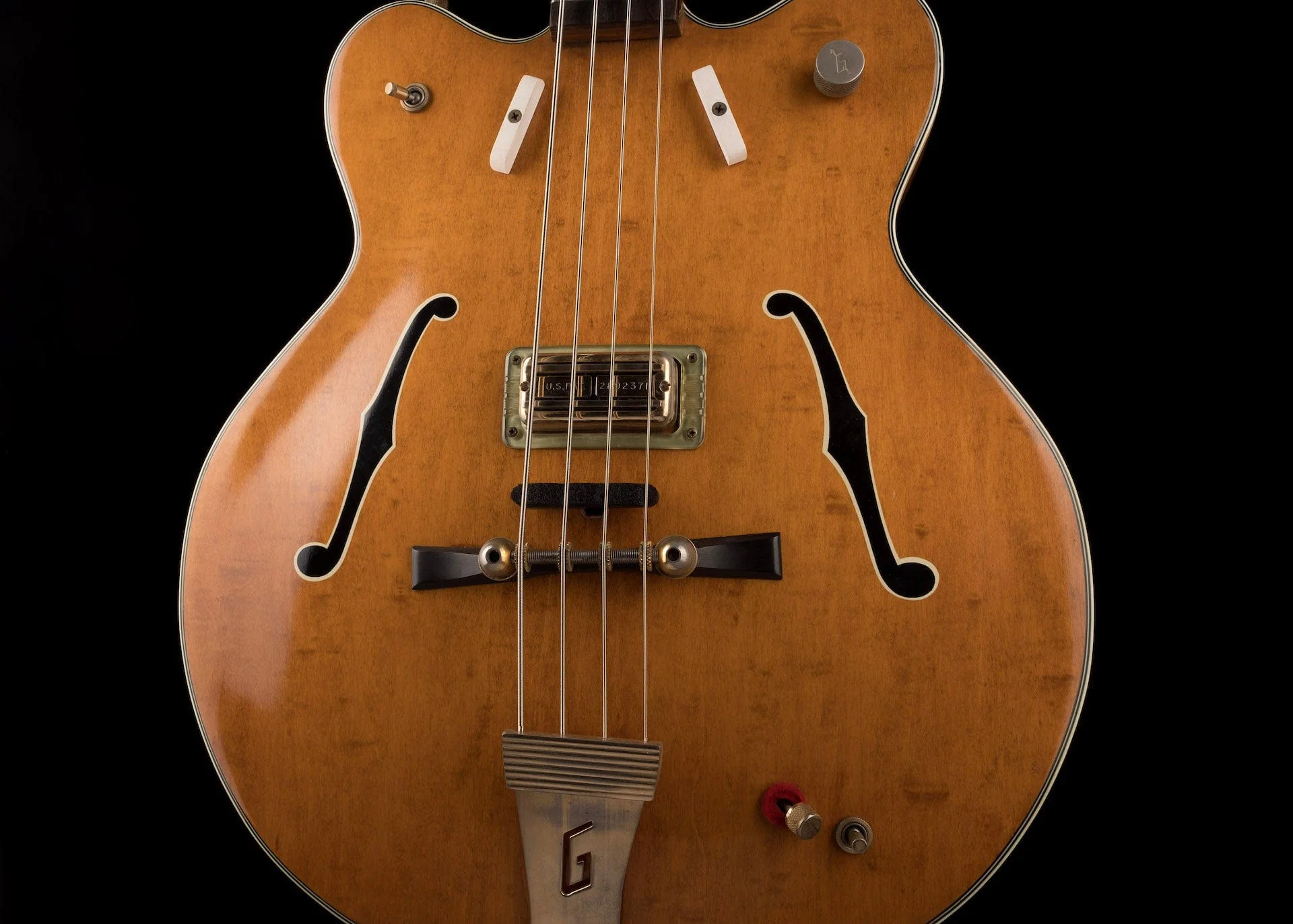 Vintage 1963 Gretsch 6070 Country Gentleman Hollow Body Bass Natural/Walnut - Image 6