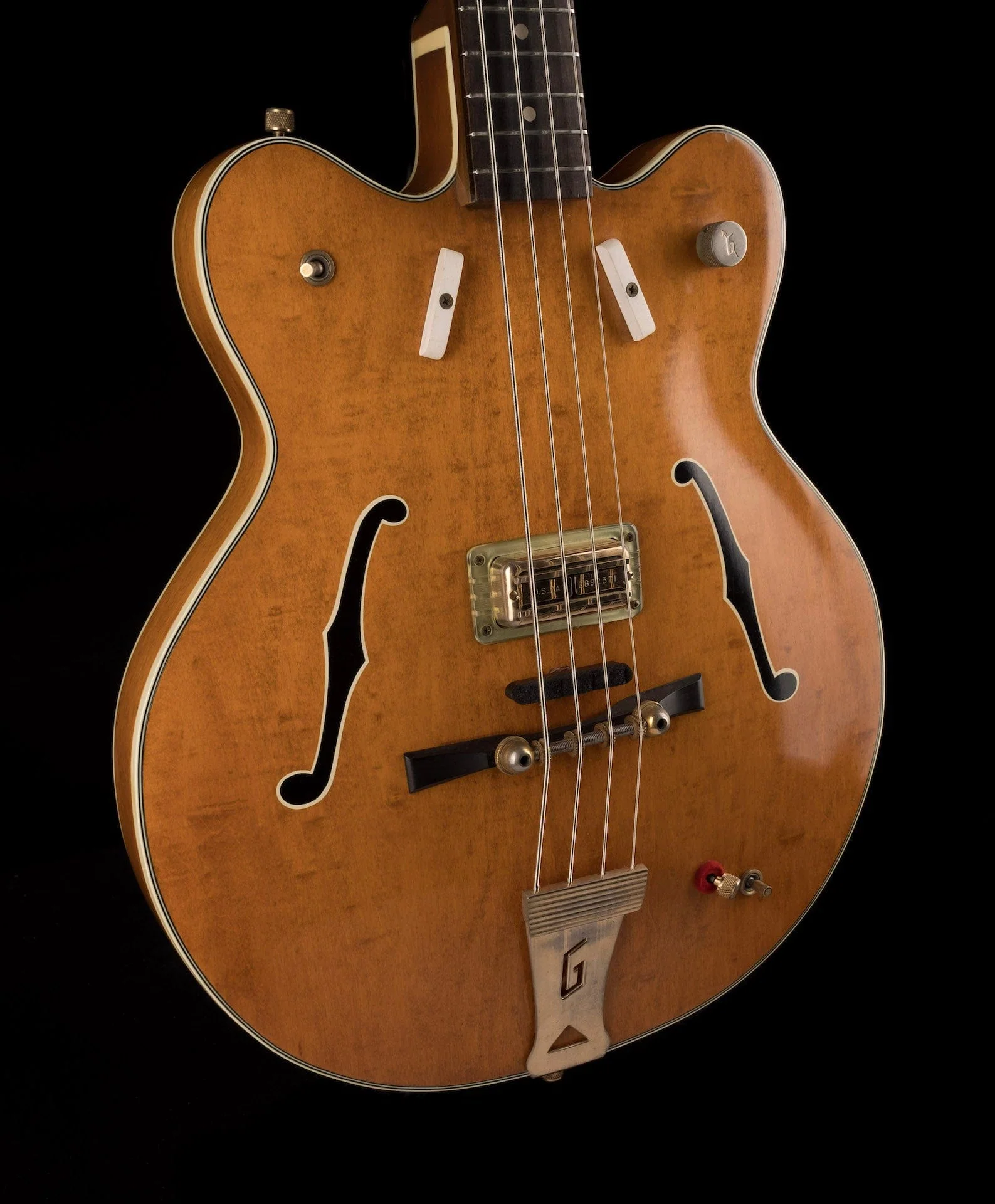 Vintage 1963 Gretsch 6070 Country Gentleman Hollow Body Bass Natural/Walnut - Image 9