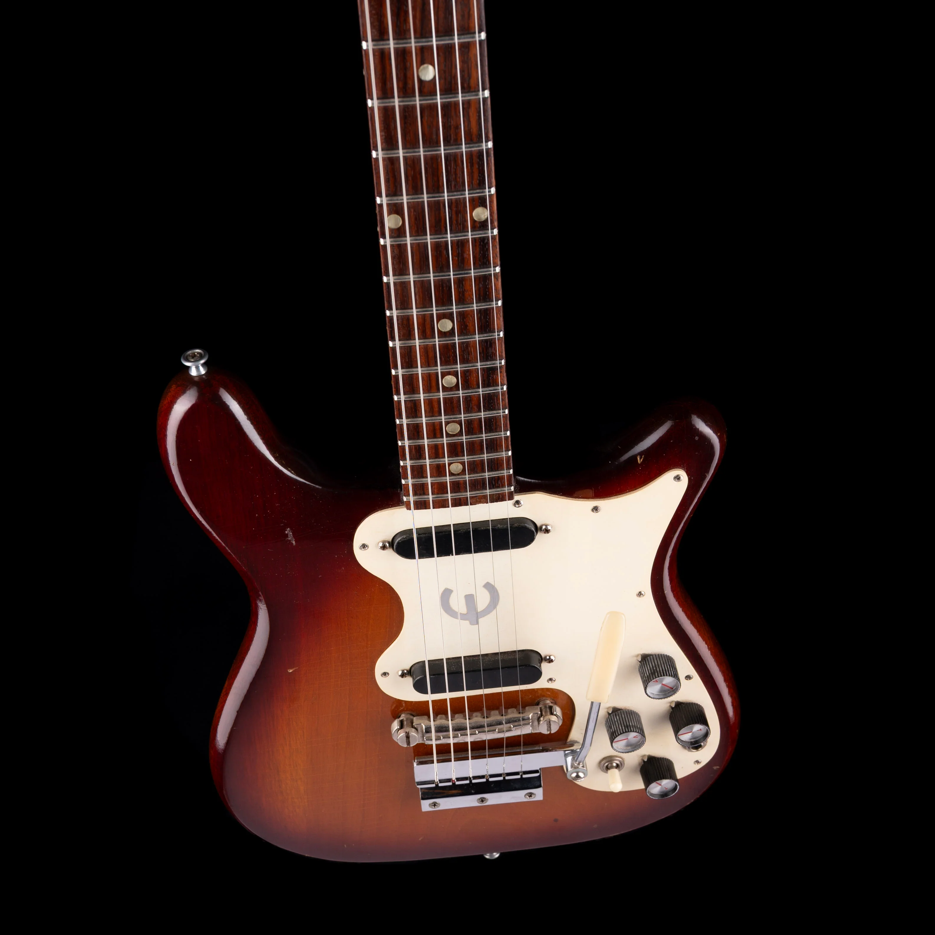 Pre Owned 1965-66 Epiphone Olympic Double Cut Sunburst With OSSC - Image 3