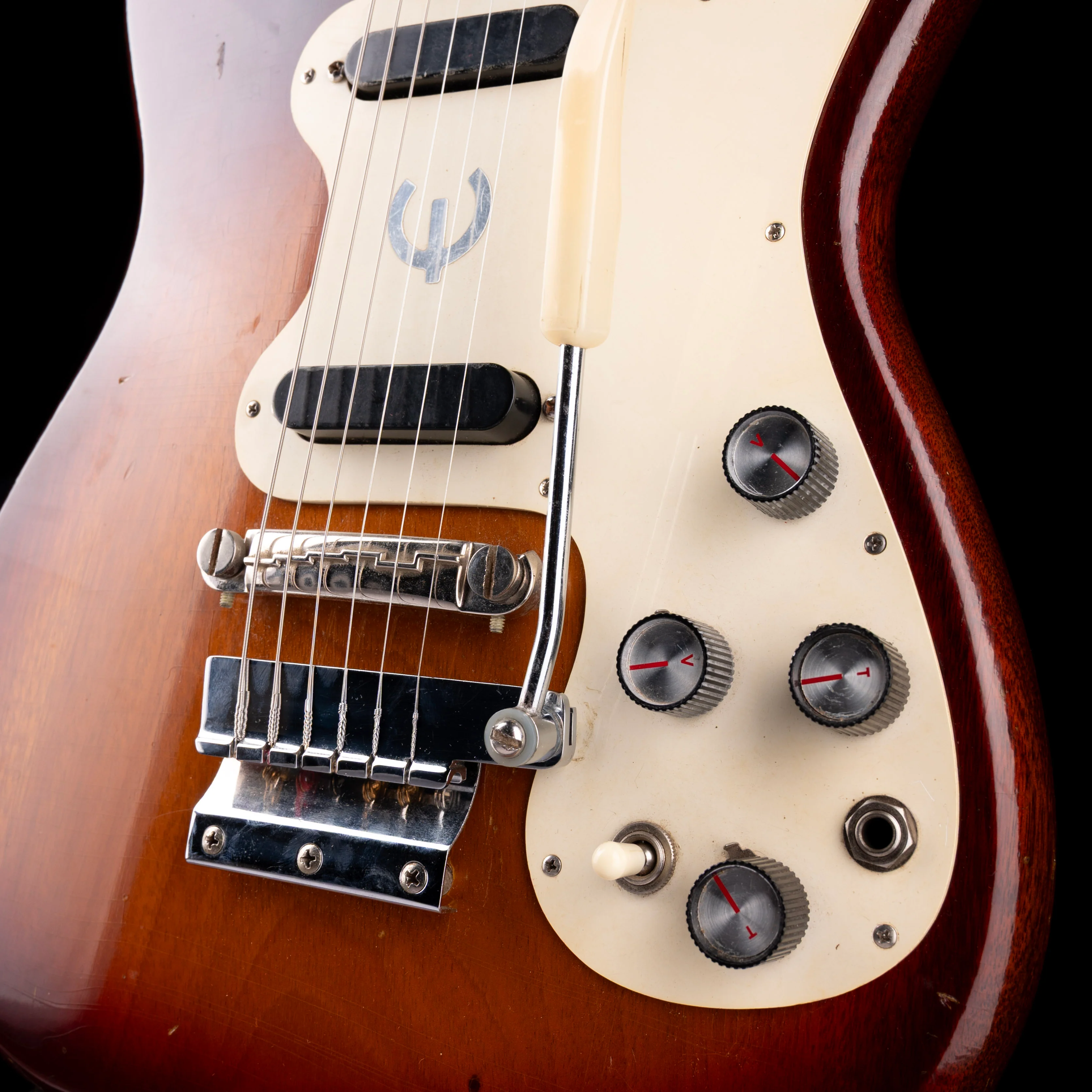 Pre Owned 1965-66 Epiphone Olympic Double Cut Sunburst With OSSC - Image 5