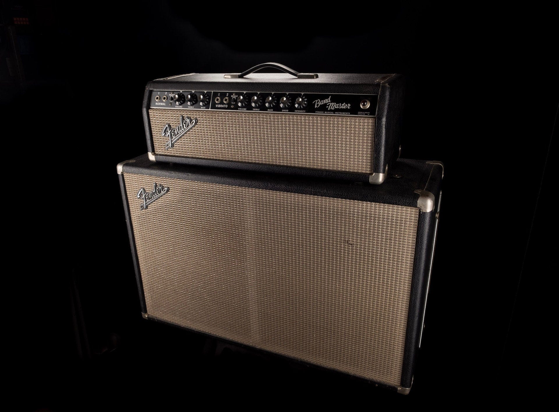 Vintage 1965 Fender Bandmaster Head And 2x12 Cabinet - Image 2