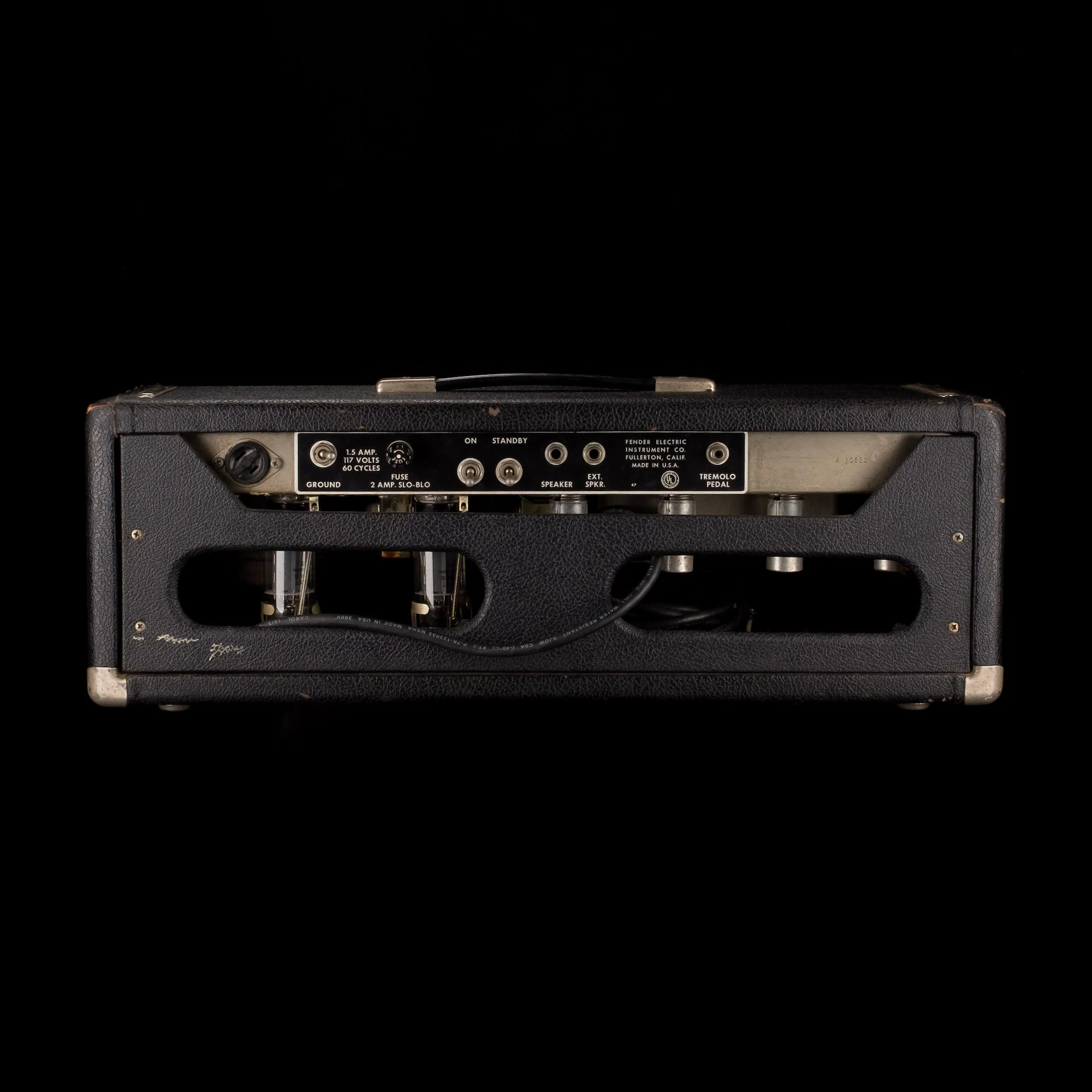 Pre Owned 1965 Fender Bandmaster Guitar Amp Head With Footswitch - Image 10