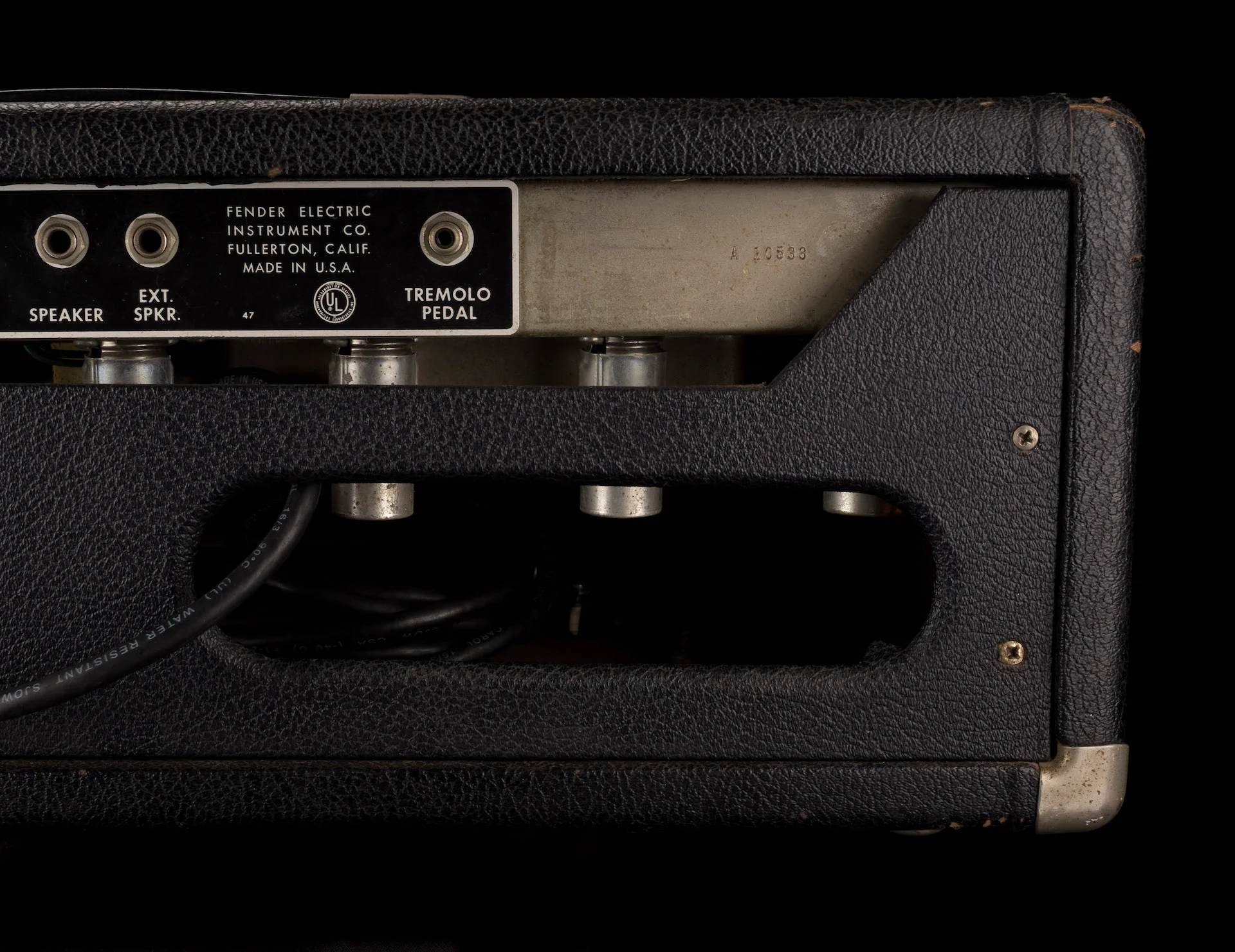 Pre Owned 1965 Fender Bandmaster Guitar Amp Head With Footswitch - Image 12