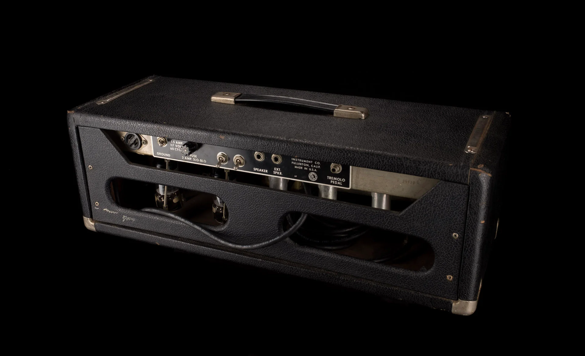 Pre Owned 1965 Fender Bandmaster Guitar Amp Head With Footswitch - Image 15