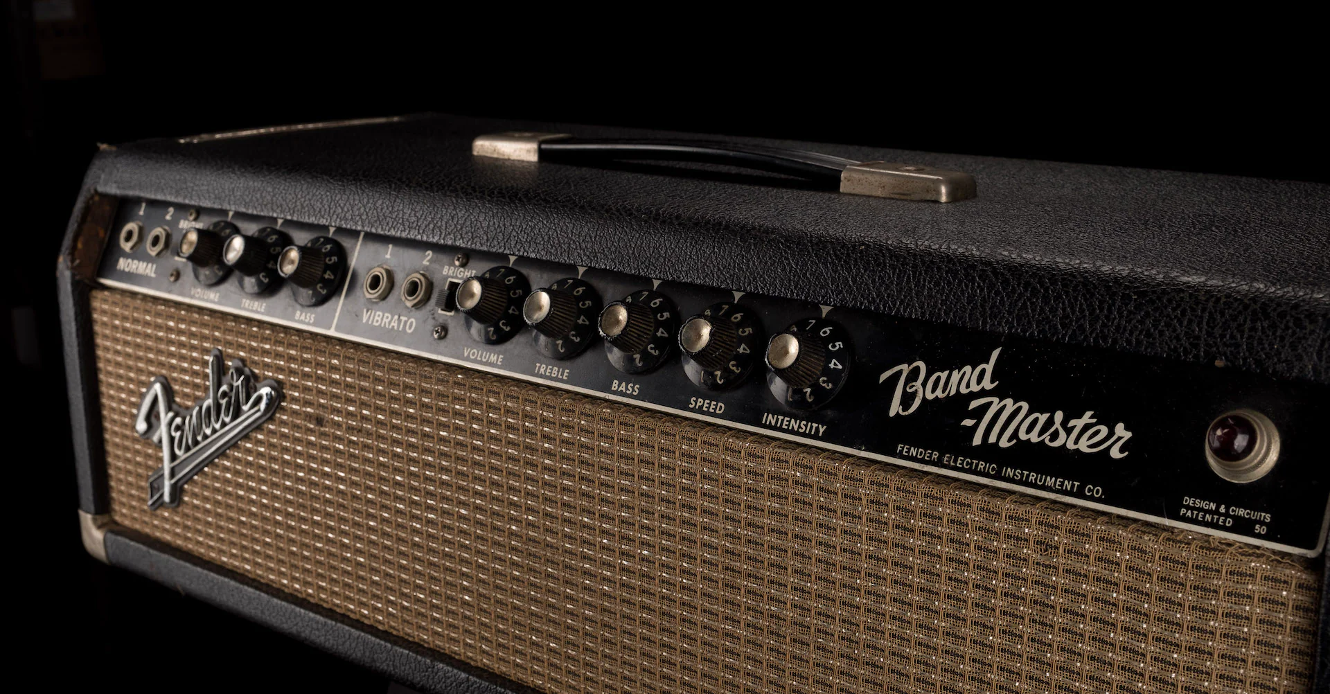Pre Owned 1965 Fender Bandmaster Guitar Amp Head With Footswitch - Image 3