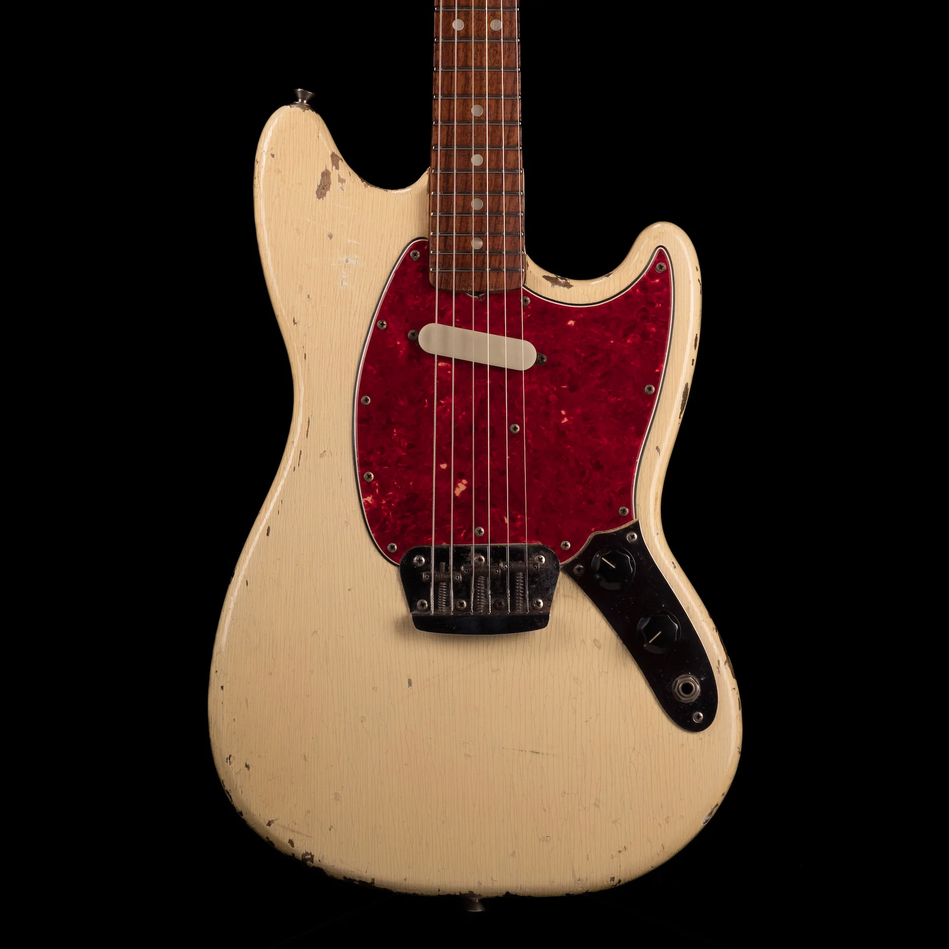 Vintage 1966 Fender Musicmaster II Olympic White With Gig Bag