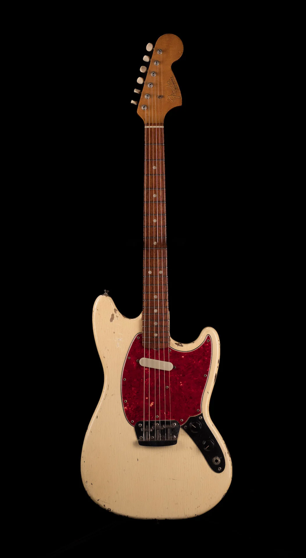 Vintage 1966 Fender Musicmaster II Olympic White With Gig Bag - Image 2