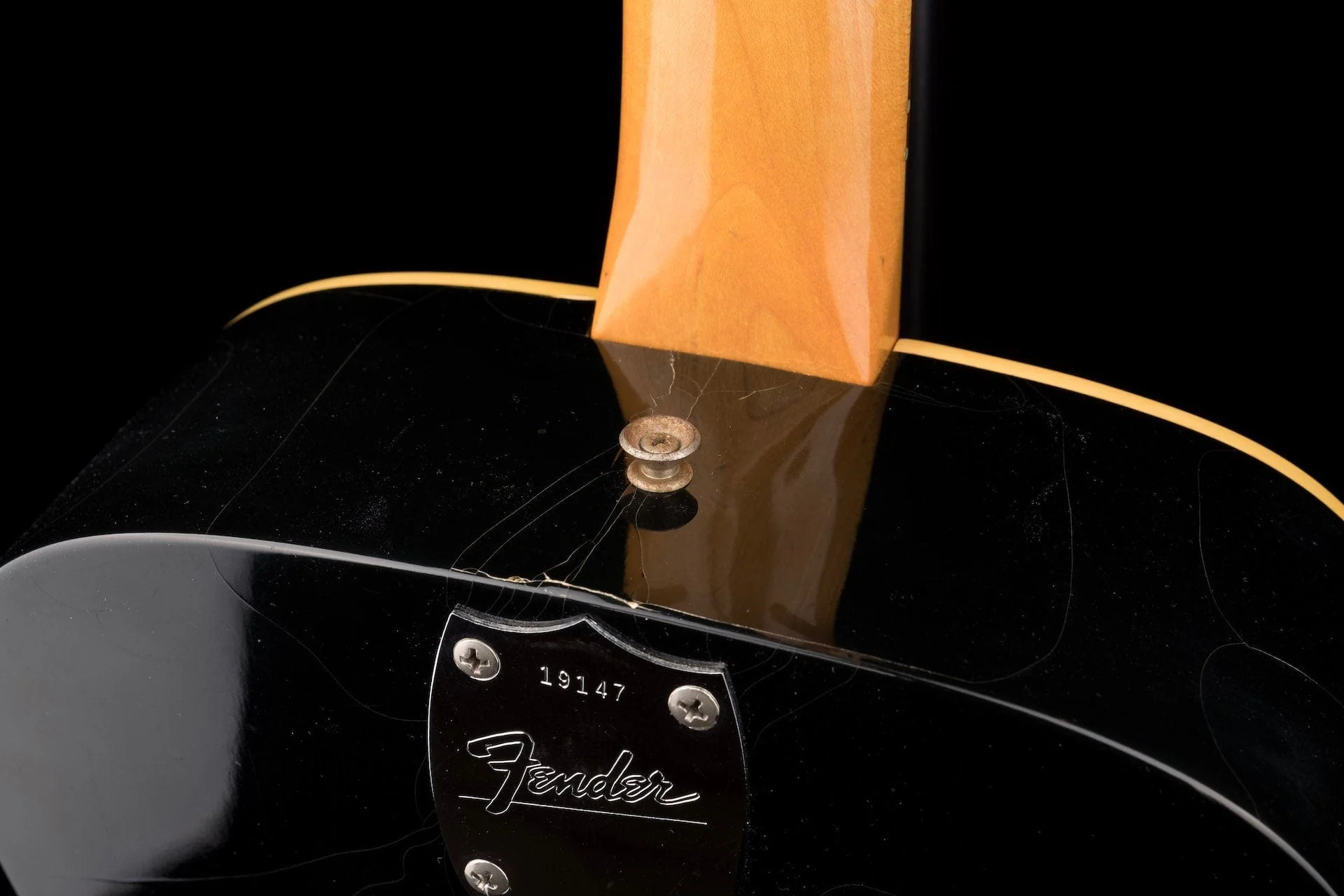 Pre-owned 1968 Fender Villager Acoustic - Rare Black Version - Image 14