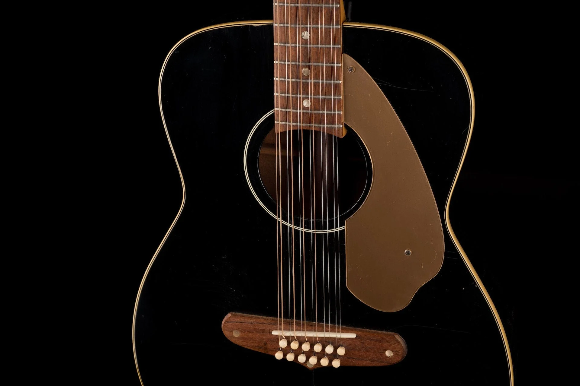 Pre-owned 1968 Fender Villager Acoustic - Rare Black Version - Image 5