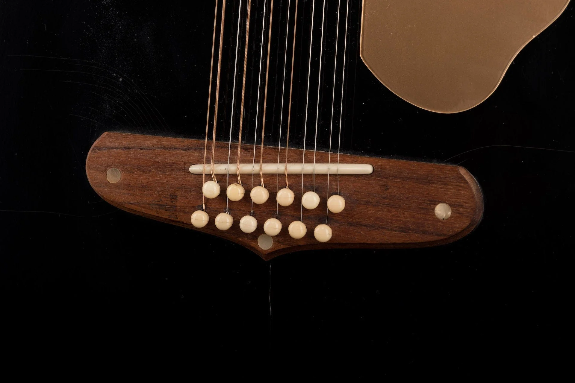 Pre-owned 1968 Fender Villager Acoustic - Rare Black Version - Image 8