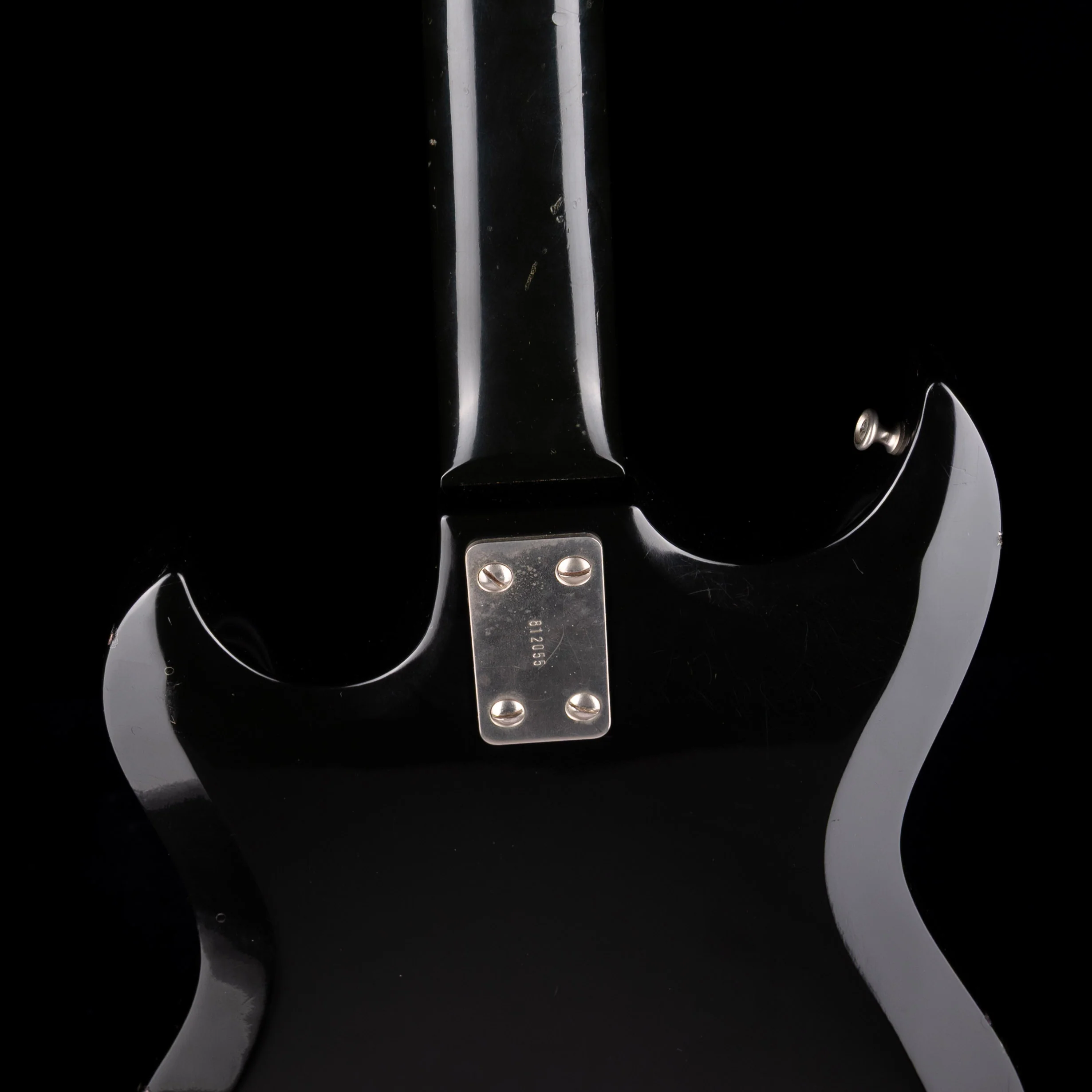 Pre Owned 1968 Hagstrom HB-1 Bass Black With OHSC - Image 12