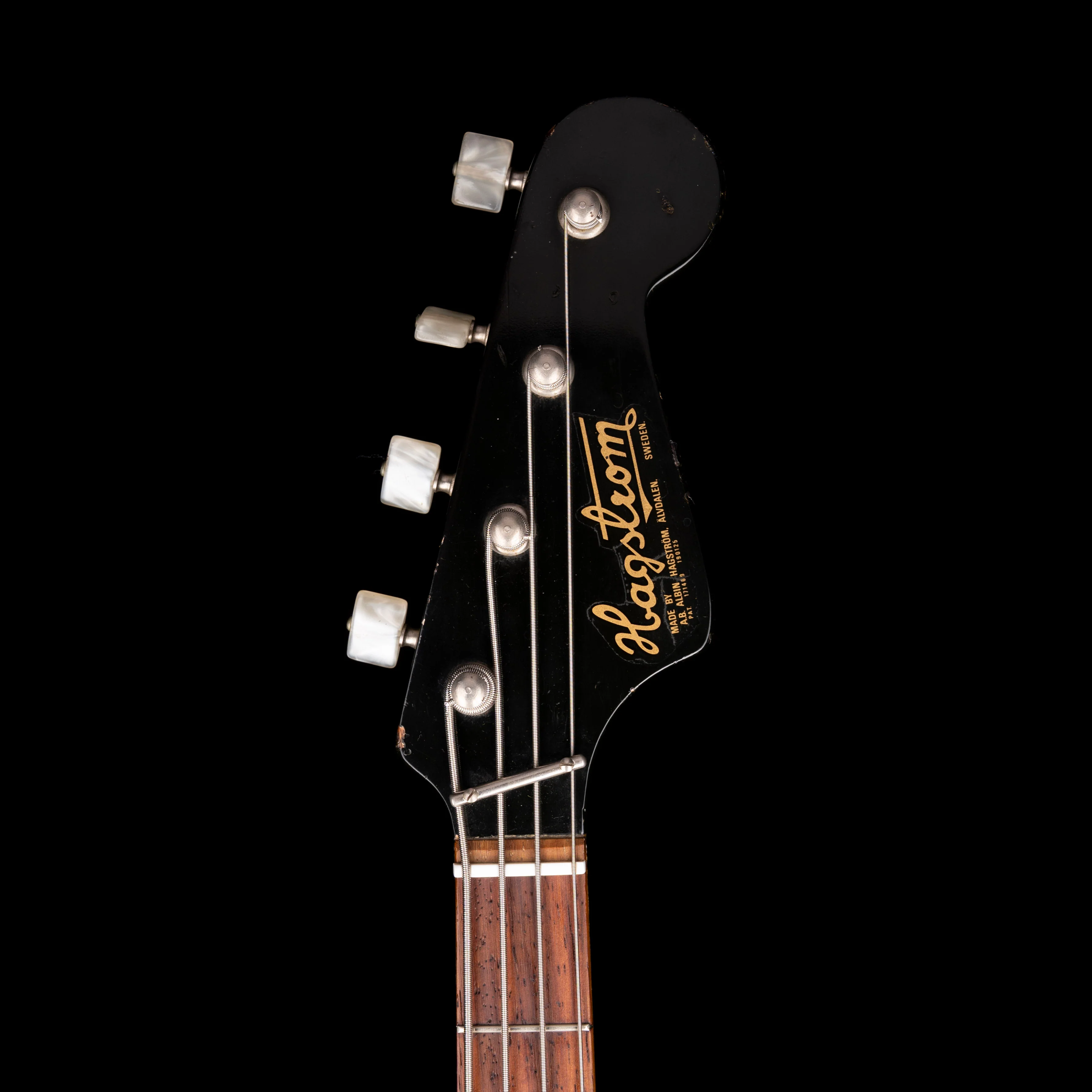 Pre Owned 1968 Hagstrom HB-1 Bass Black With OHSC - Image 14