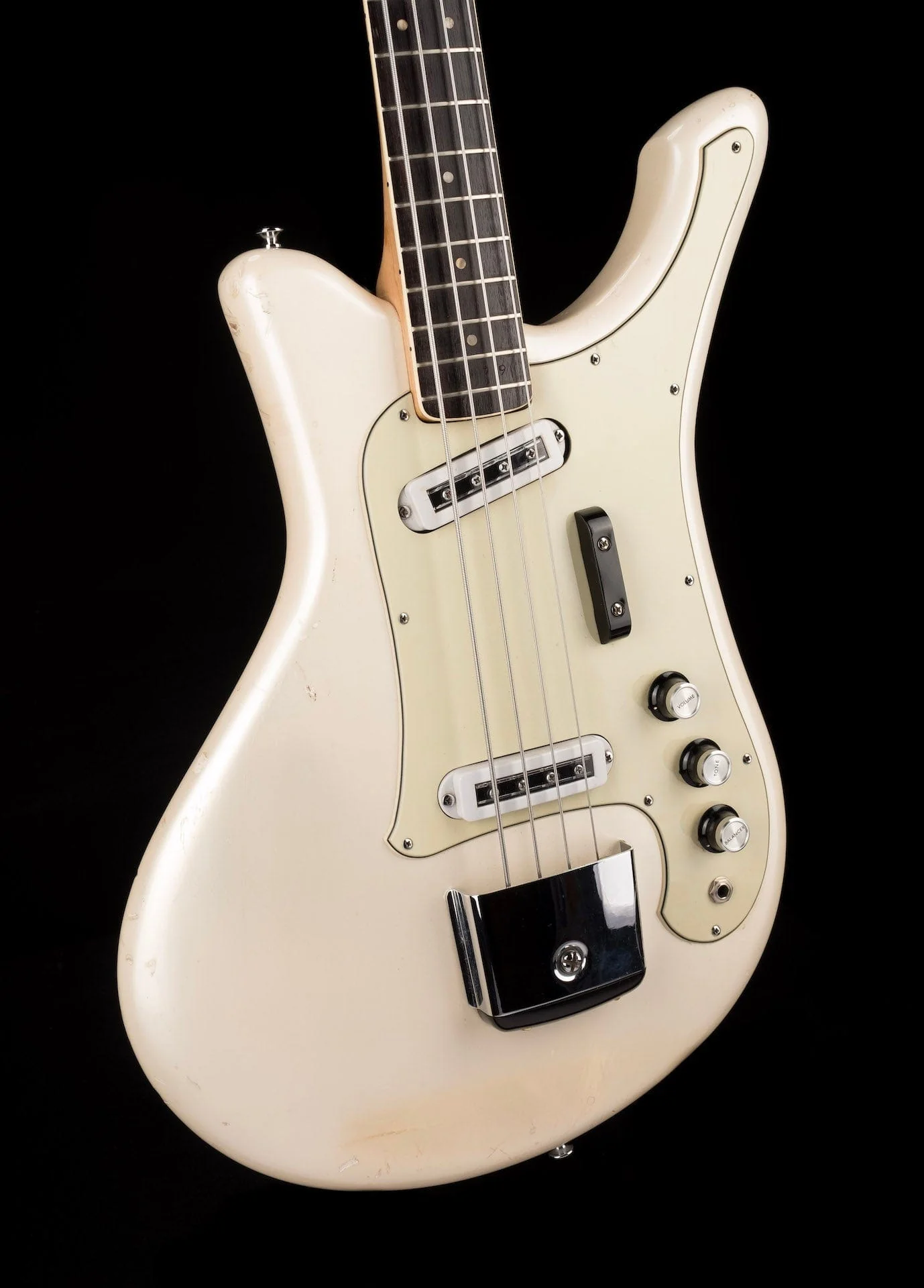 Vintage 1968 Yamaha SB-5A White “Flying Samurai” Bass With Hard Case - Image 10