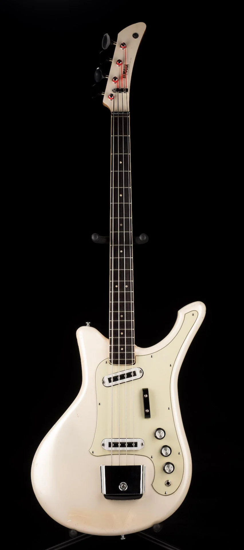 Vintage 1968 Yamaha SB-5A White “Flying Samurai” Bass With Hard Case - Image 2
