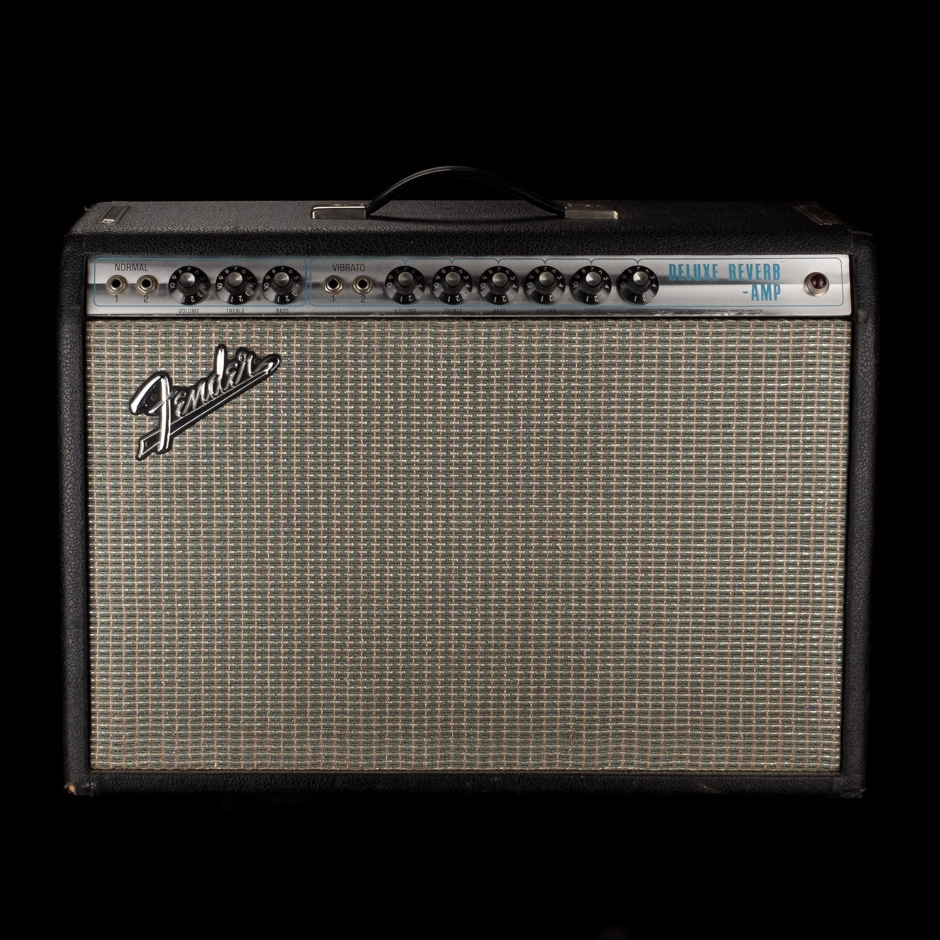 Vintage 1969/70 Fender Silverface Deluxe Reverb Guitar Amp Combo With Footswitch