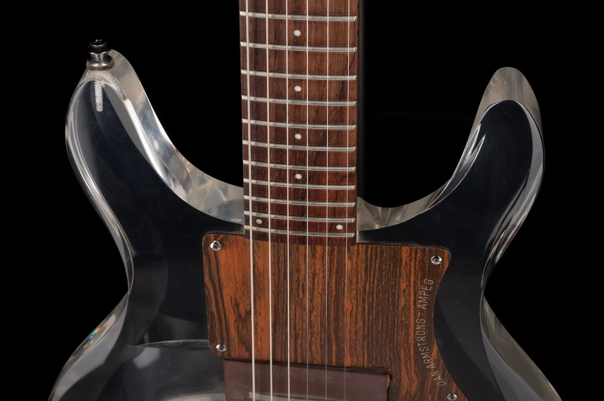 Pre Owned 1969 Ampeg Dan Armstrong Clear Lucite Guitar - John Waite Collection - Image 3
