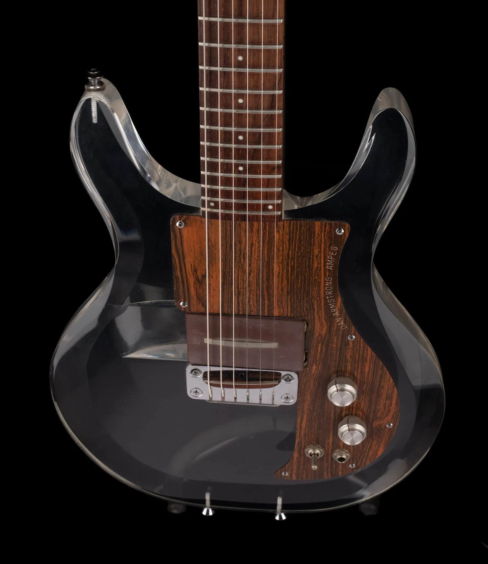Pre Owned 1969 Ampeg Dan Armstrong Clear Lucite Guitar - John Waite Collection - Image 4