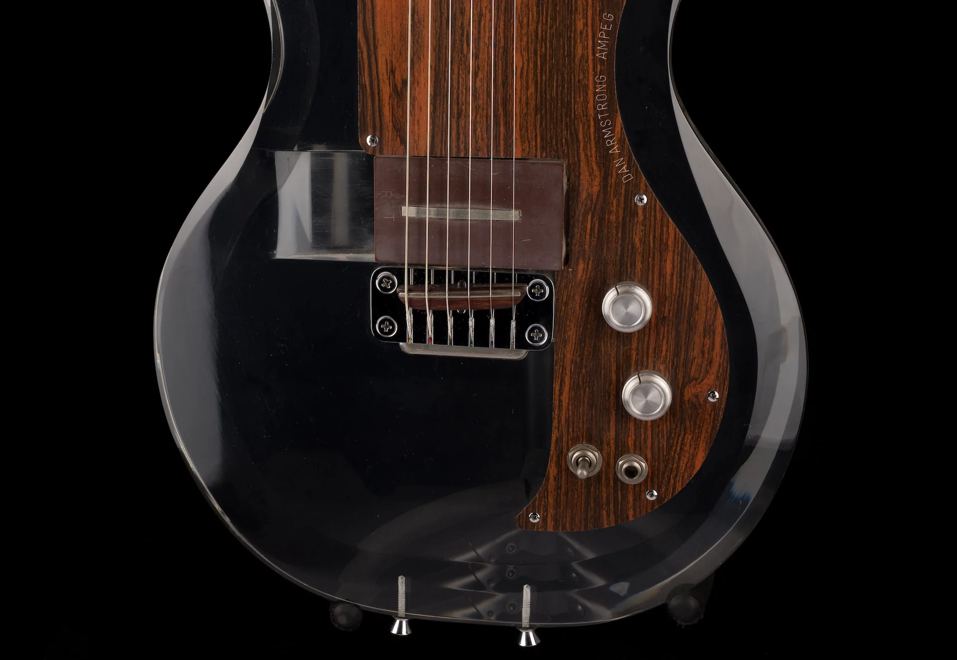 Pre Owned 1969 Ampeg Dan Armstrong Clear Lucite Guitar - John Waite Collection - Image 5