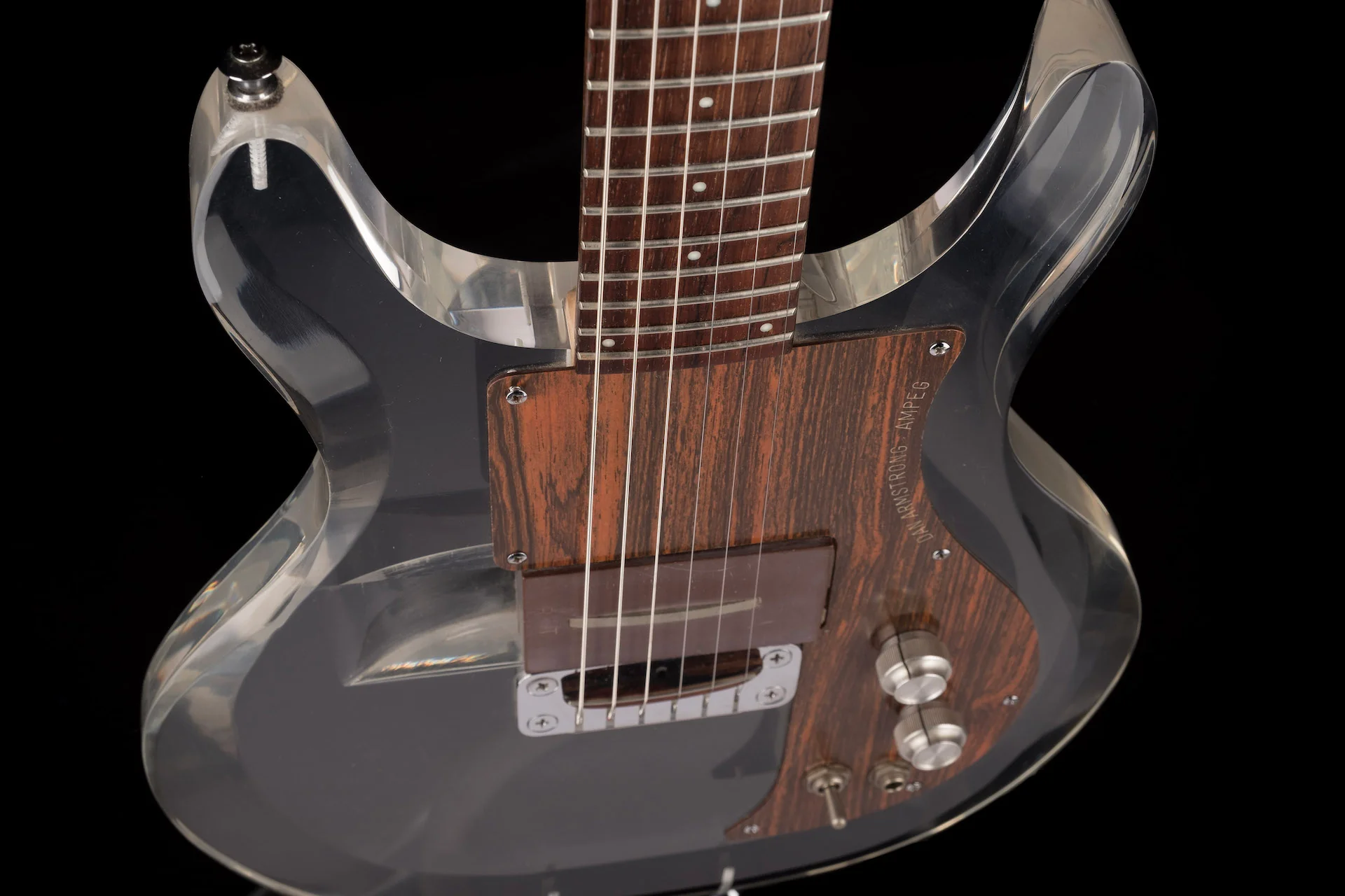 Pre Owned 1969 Ampeg Dan Armstrong Clear Lucite Guitar - John Waite Collection - Image 9