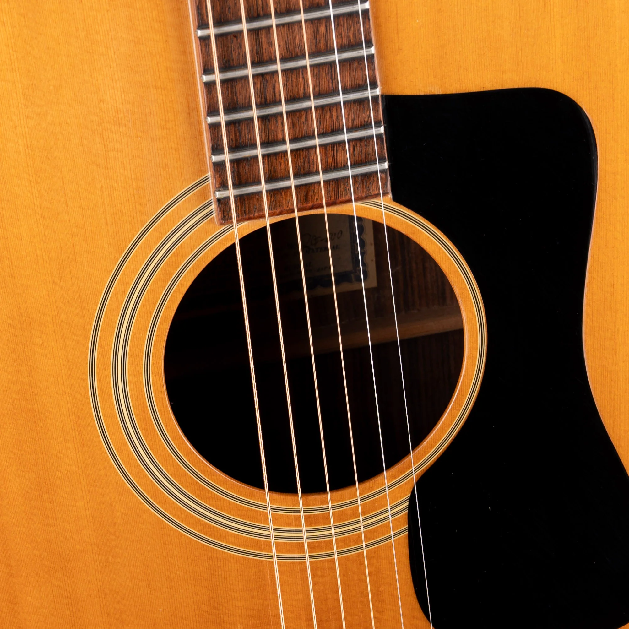 Pre Owned 1970's Rider RG-500 Acoustic Guitar Natural With Gig Bag - Image 4