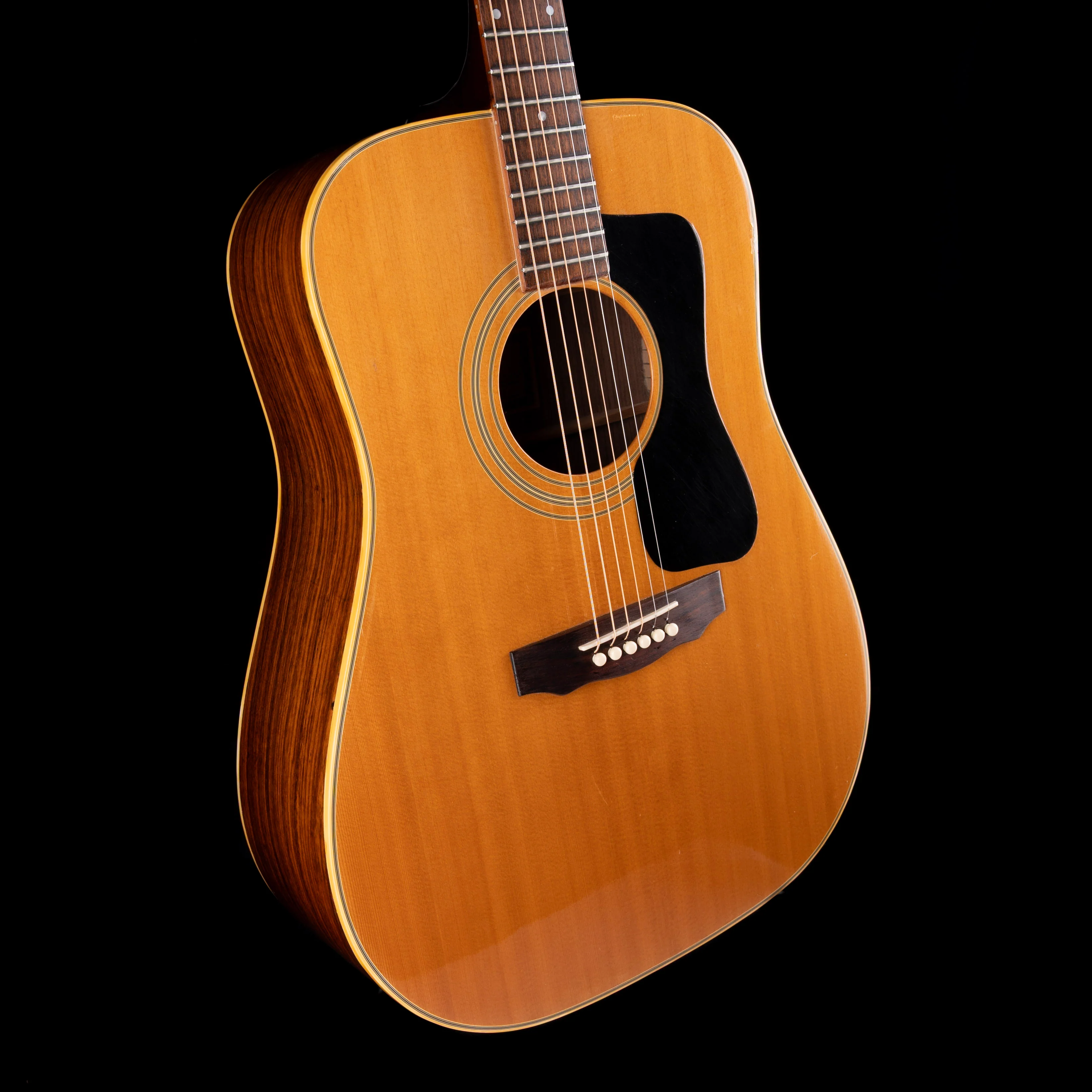 Pre Owned 1970's Rider RG-500 Acoustic Guitar Natural With Gig Bag - Image 5
